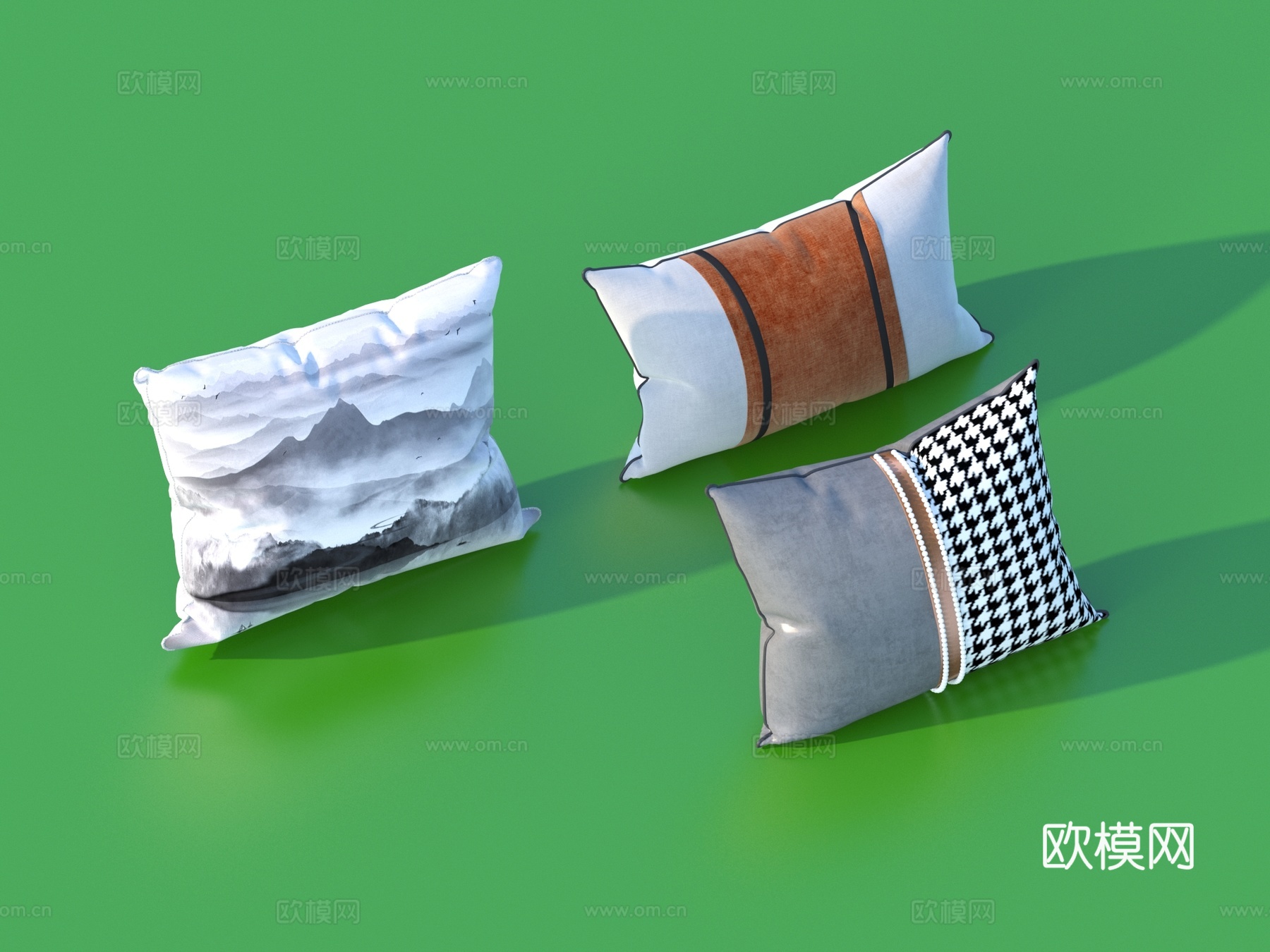枕头 枕头包 枕头套 抱枕 靠枕3d模型