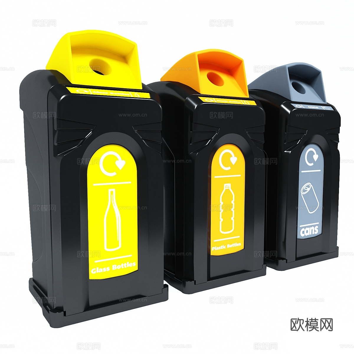 户外垃圾箱3d模型