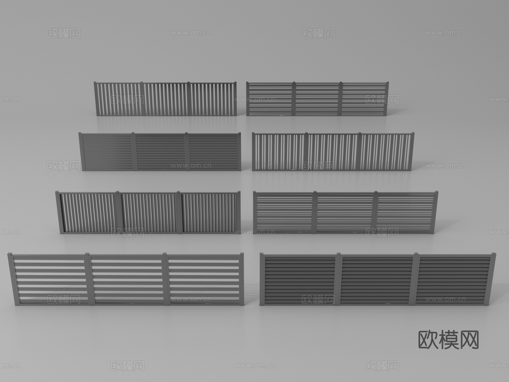 栅栏 护栏 围栏 栏杆3d模型