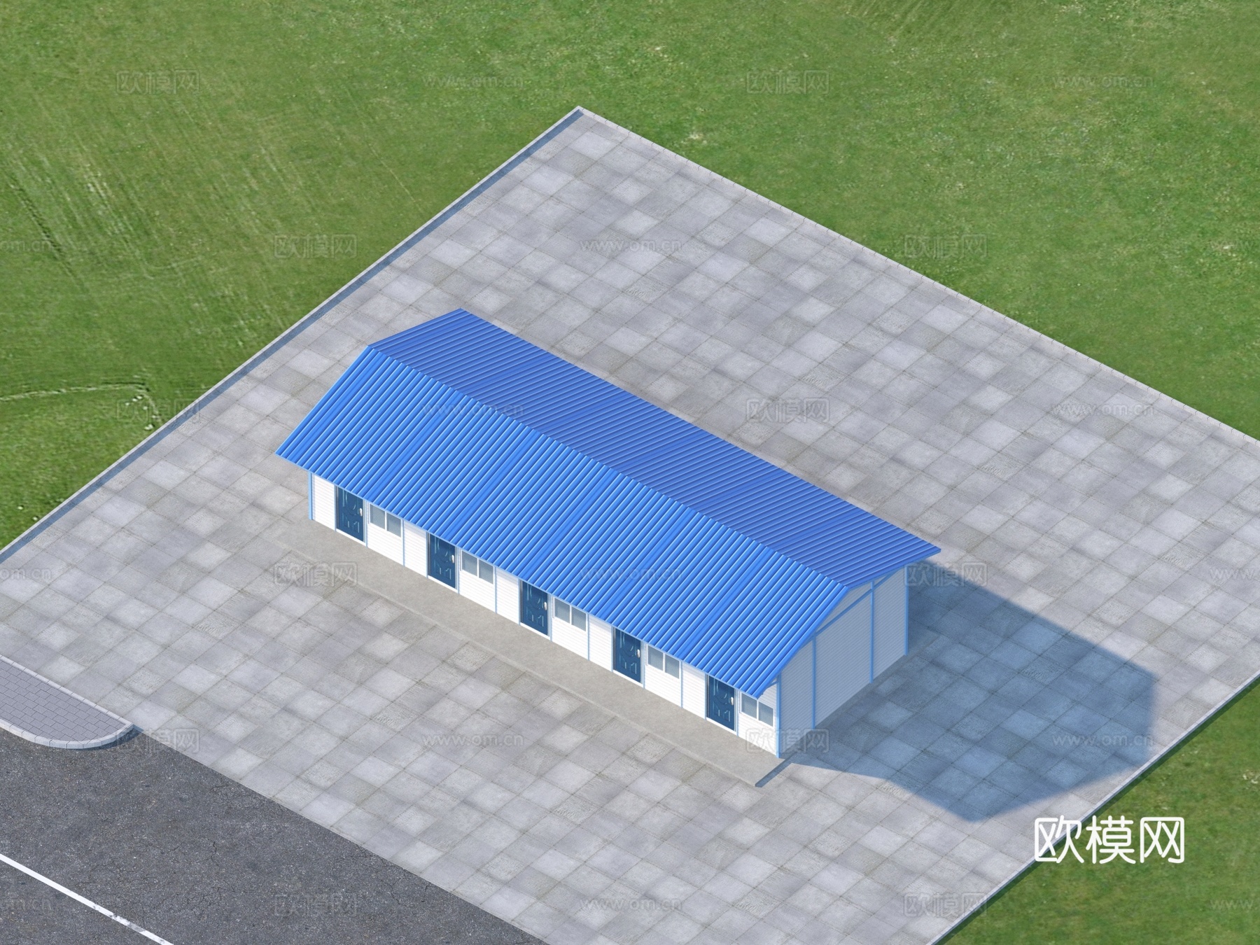 活动板房 施工板房 简易板房3d模型