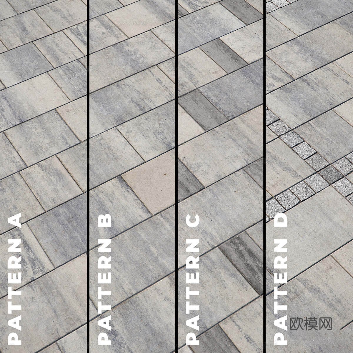 铺路石3d模型