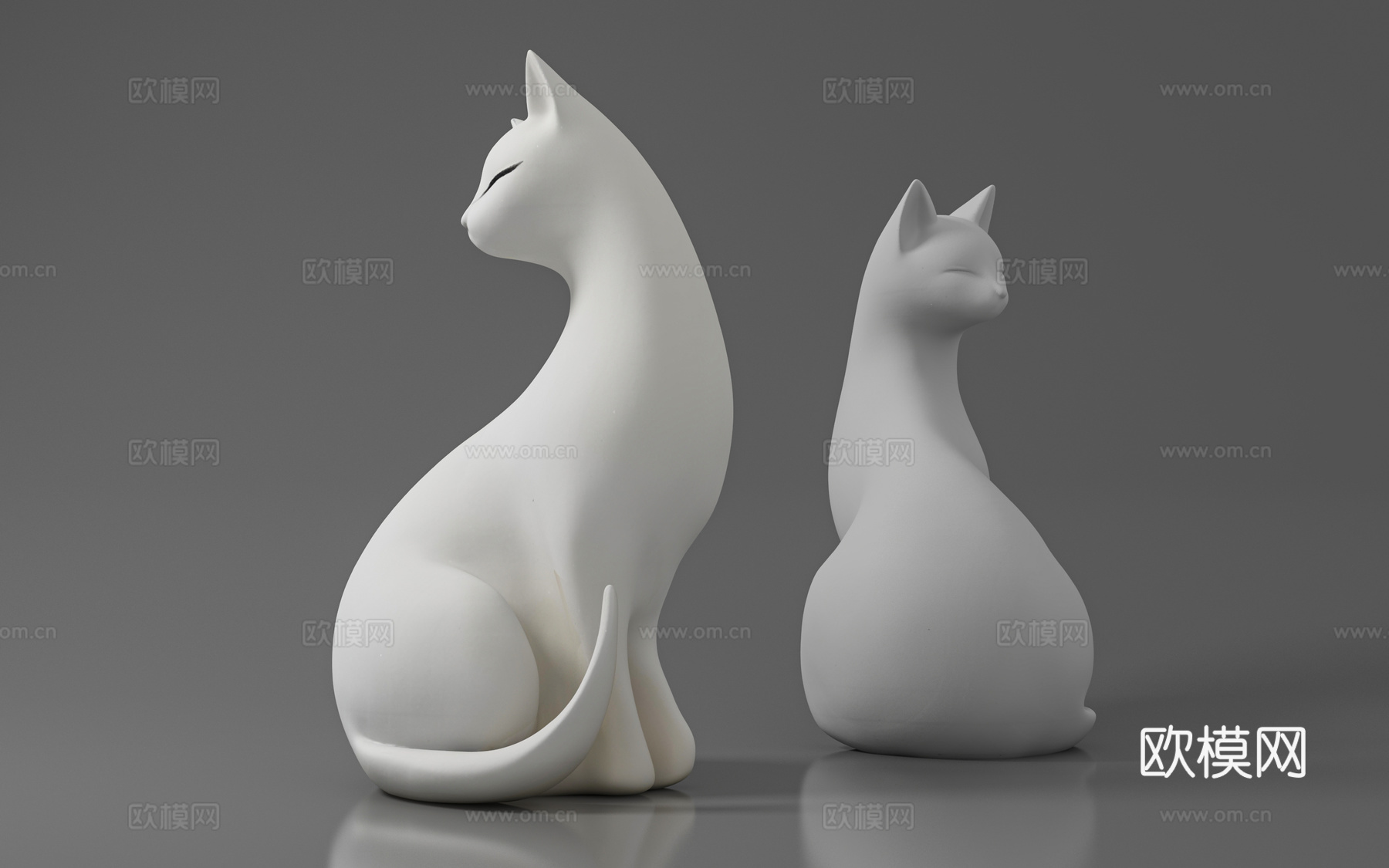 猫 雕塑 艺术品 创意 抽象 工艺品 摆件 手办 美陈 道具3d模型