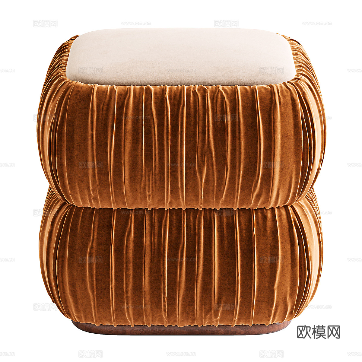 新中式轻奢布艺凳 脚凳3d模型