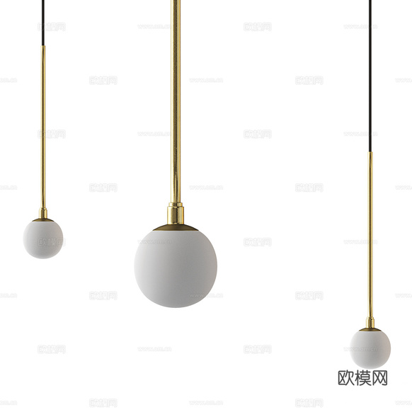 現(xiàn)代意式極簡裝飾吊燈3d模型下載(渲染圖4)