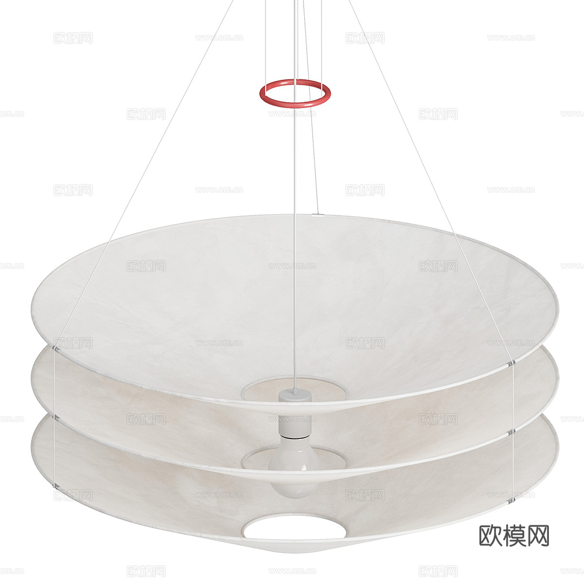 新中式日式纸吊灯3d模型