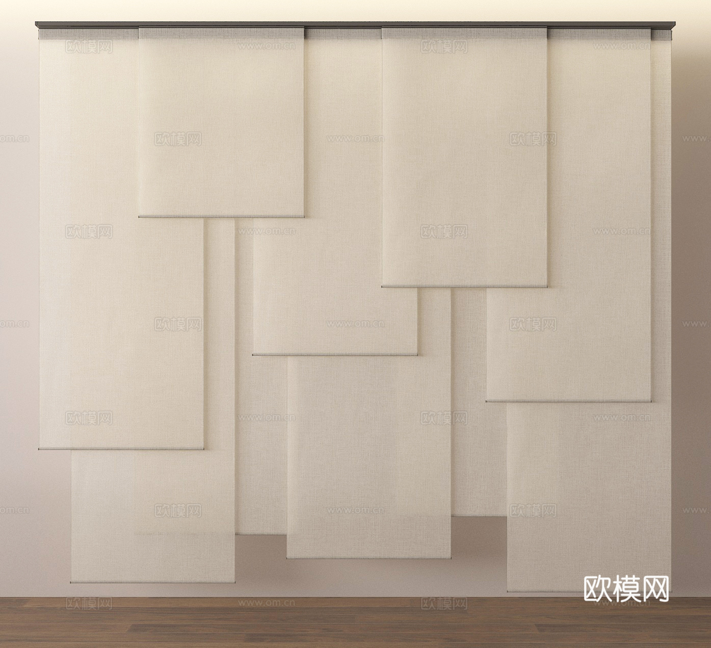 窗帘 布幔 卷帘 纱帘3d模型