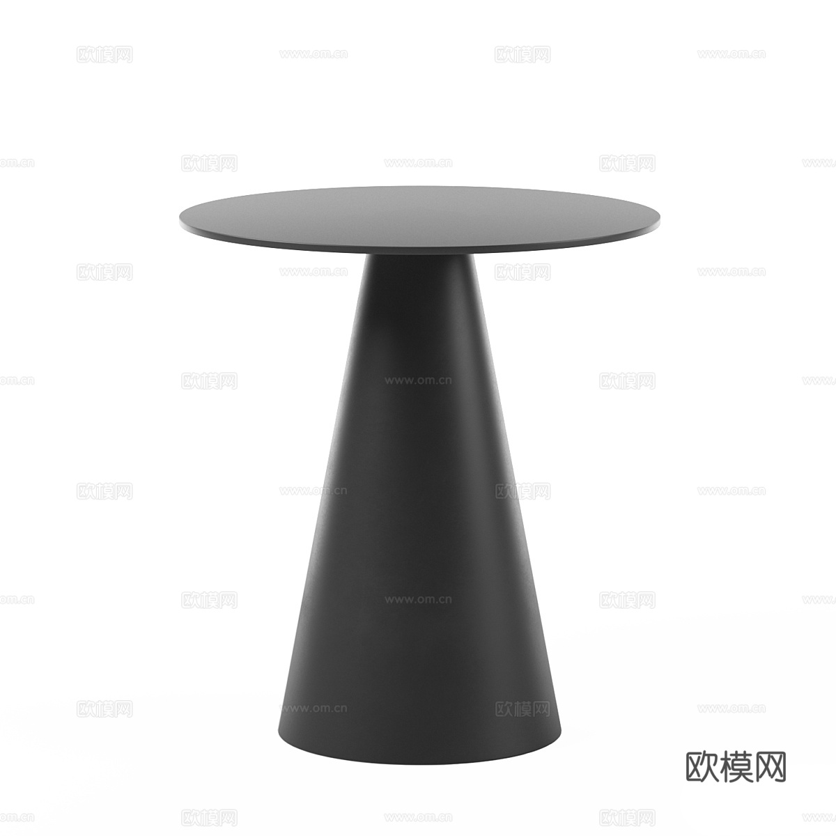 现代意式极简圆餐桌3d模型