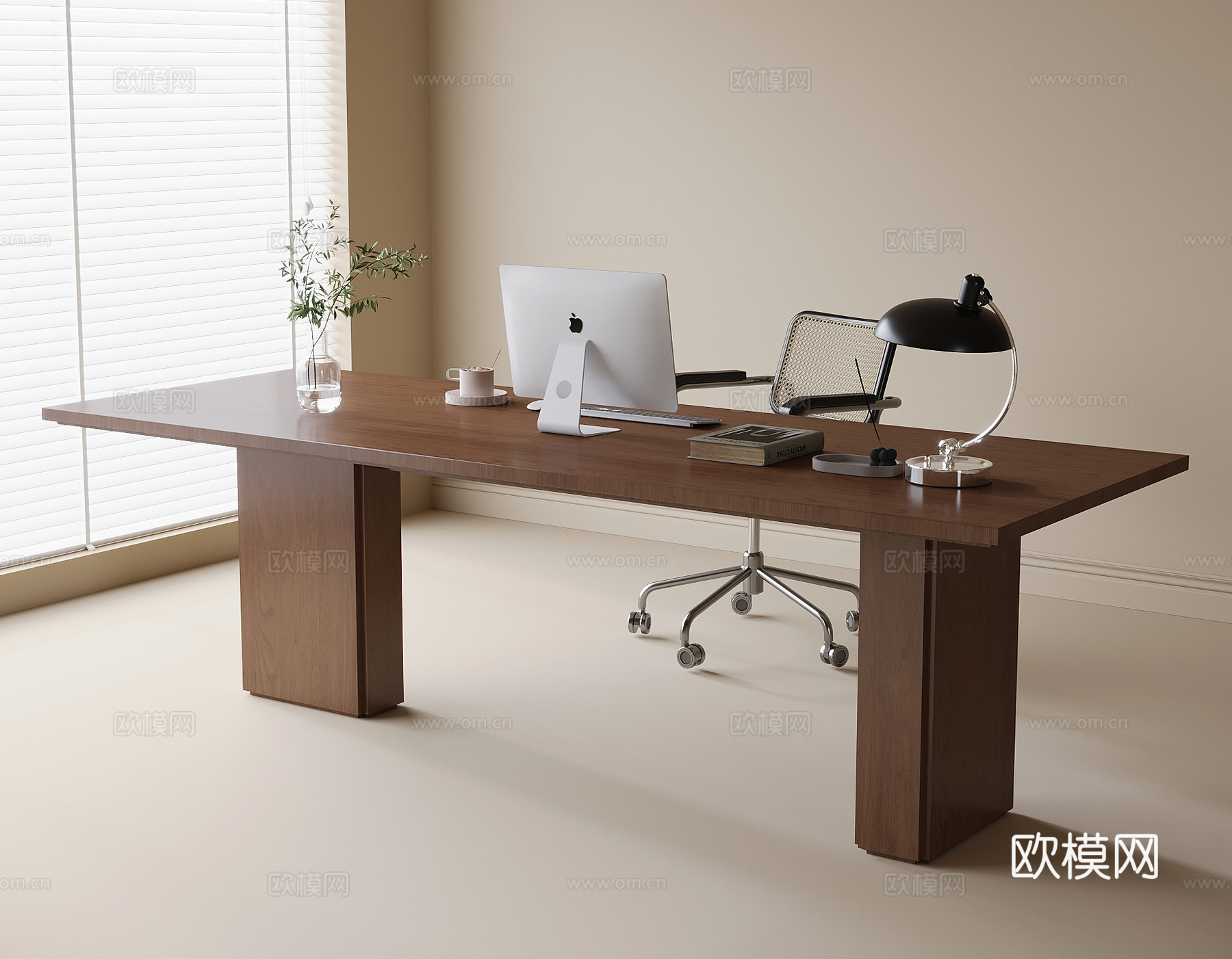 现代书桌椅3d模型