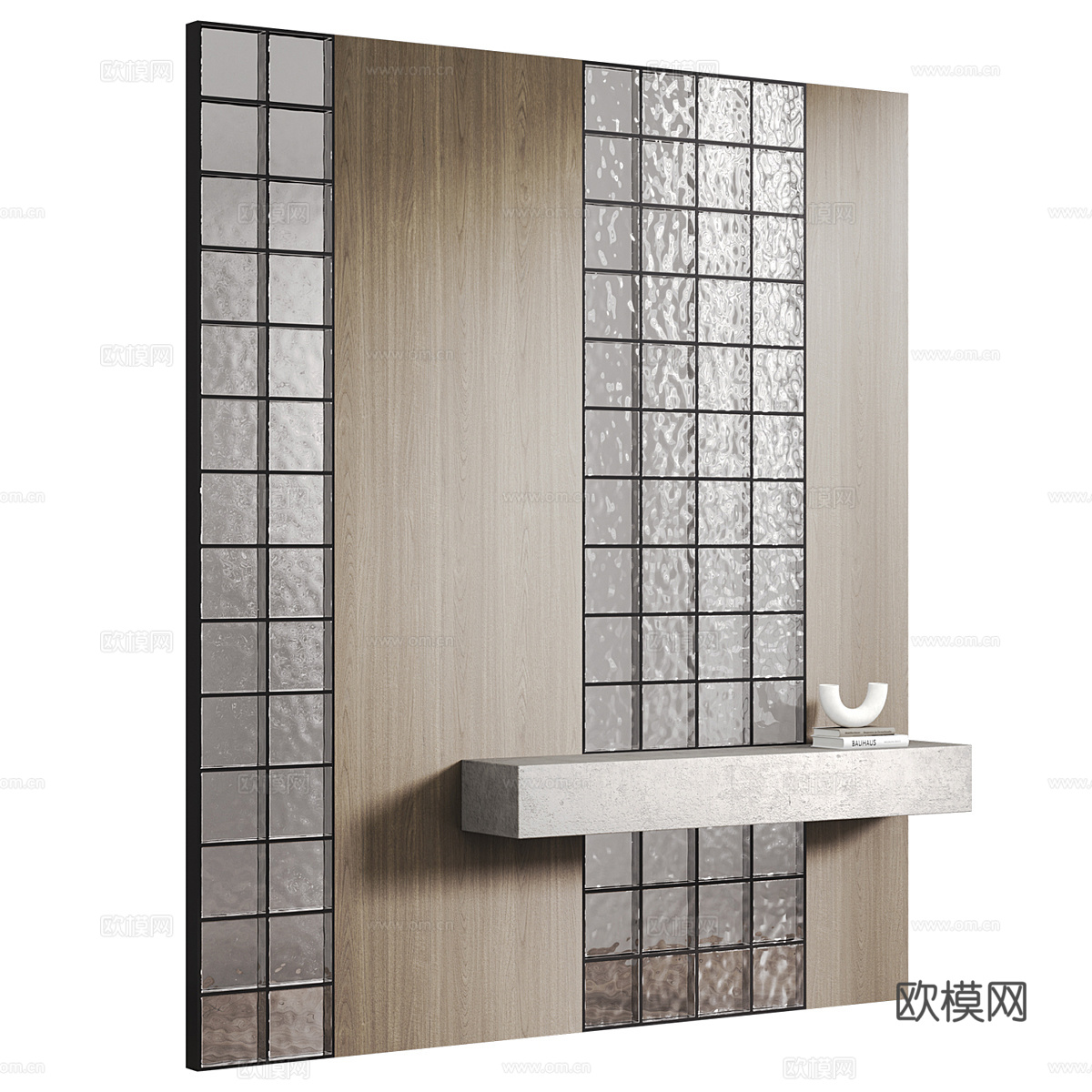 现代极简玄关隔断3d模型