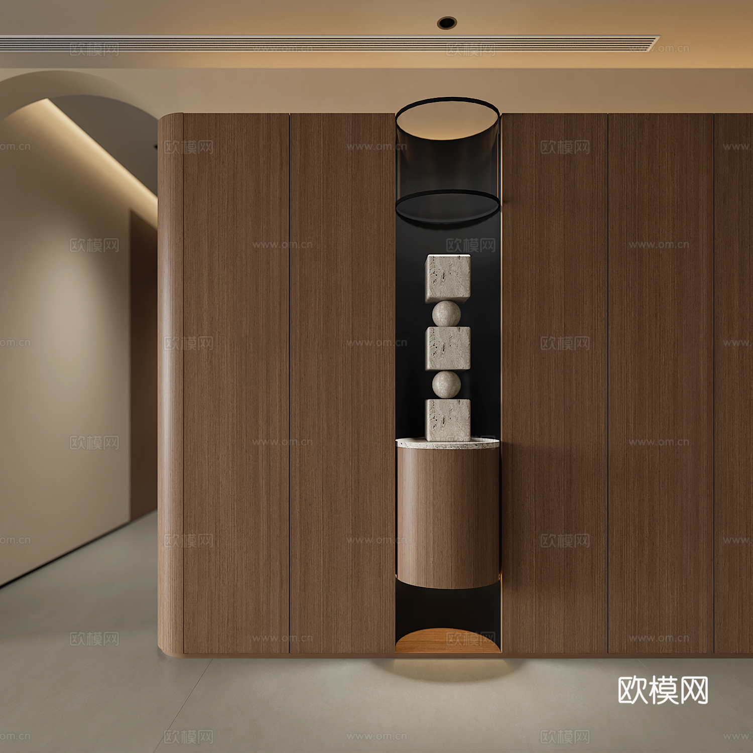 中古 客厅 餐厅 入户3d模型