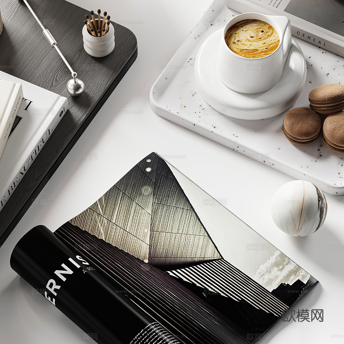 新中式侘寂饰品摆件组合3d模型