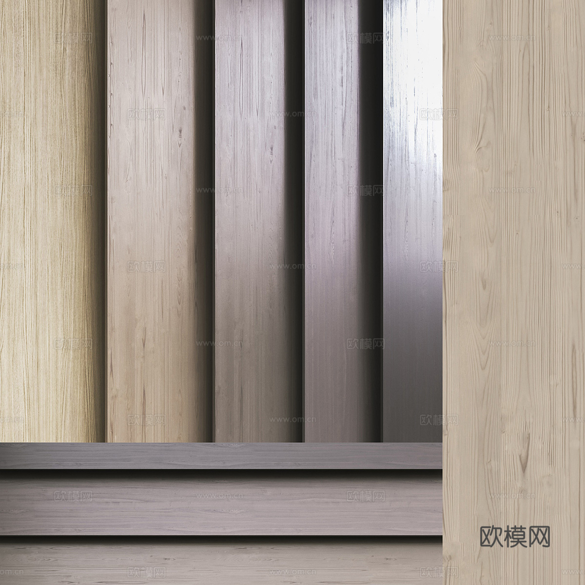 木纹 木饰面3d模型