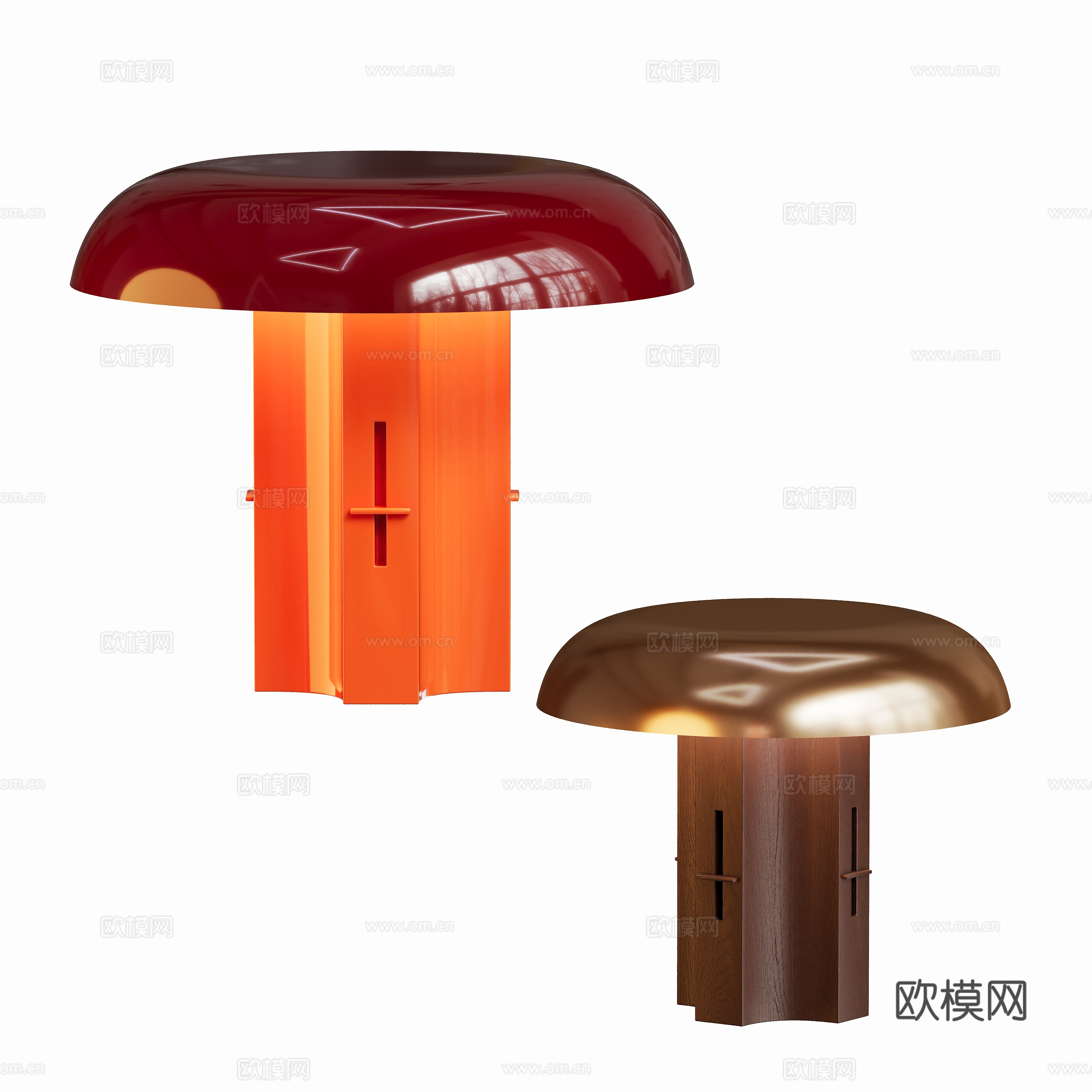 现代蘑菇艺术台灯3d模型