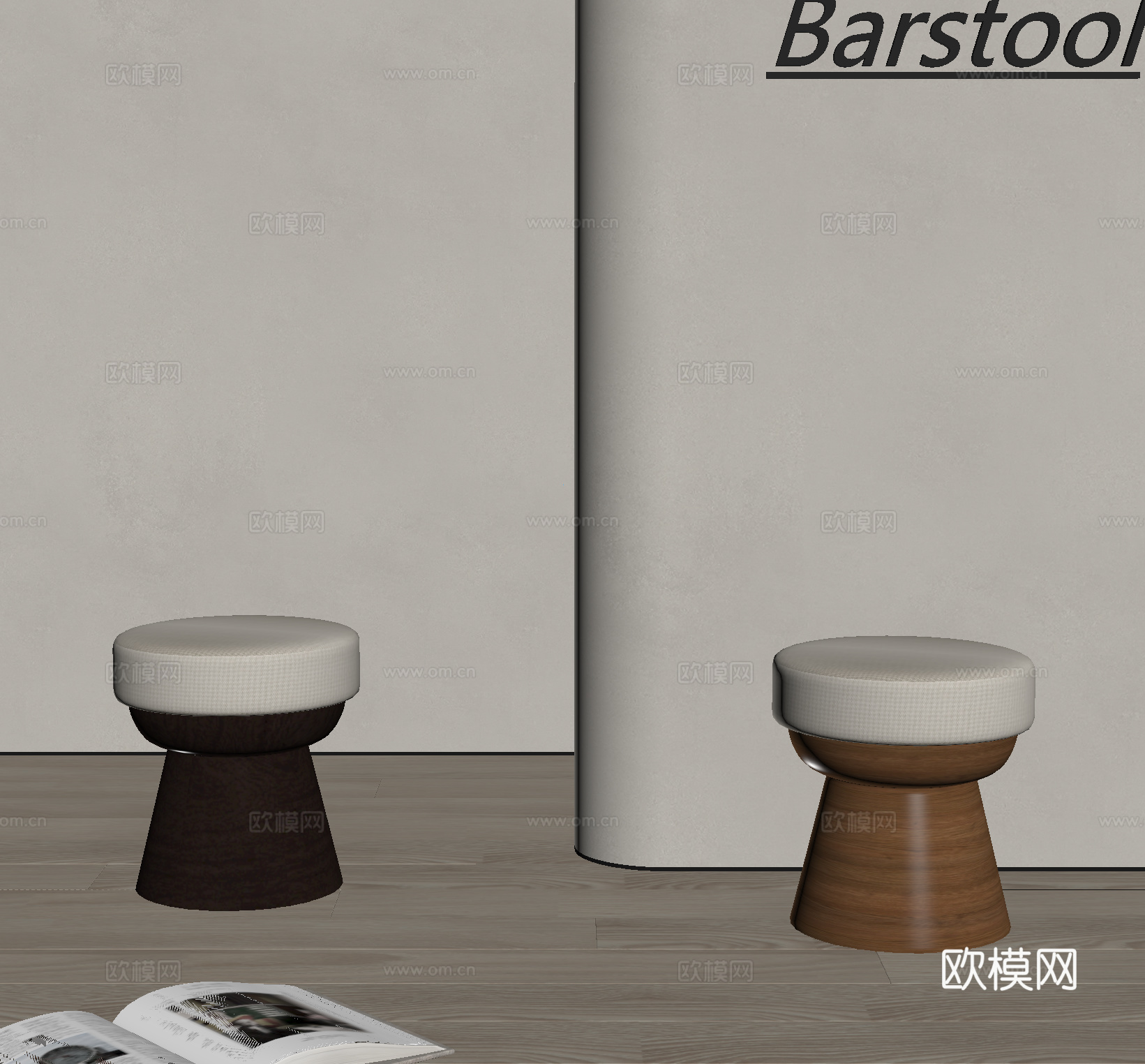 圆凳 换鞋凳 凳子 矮凳su模型