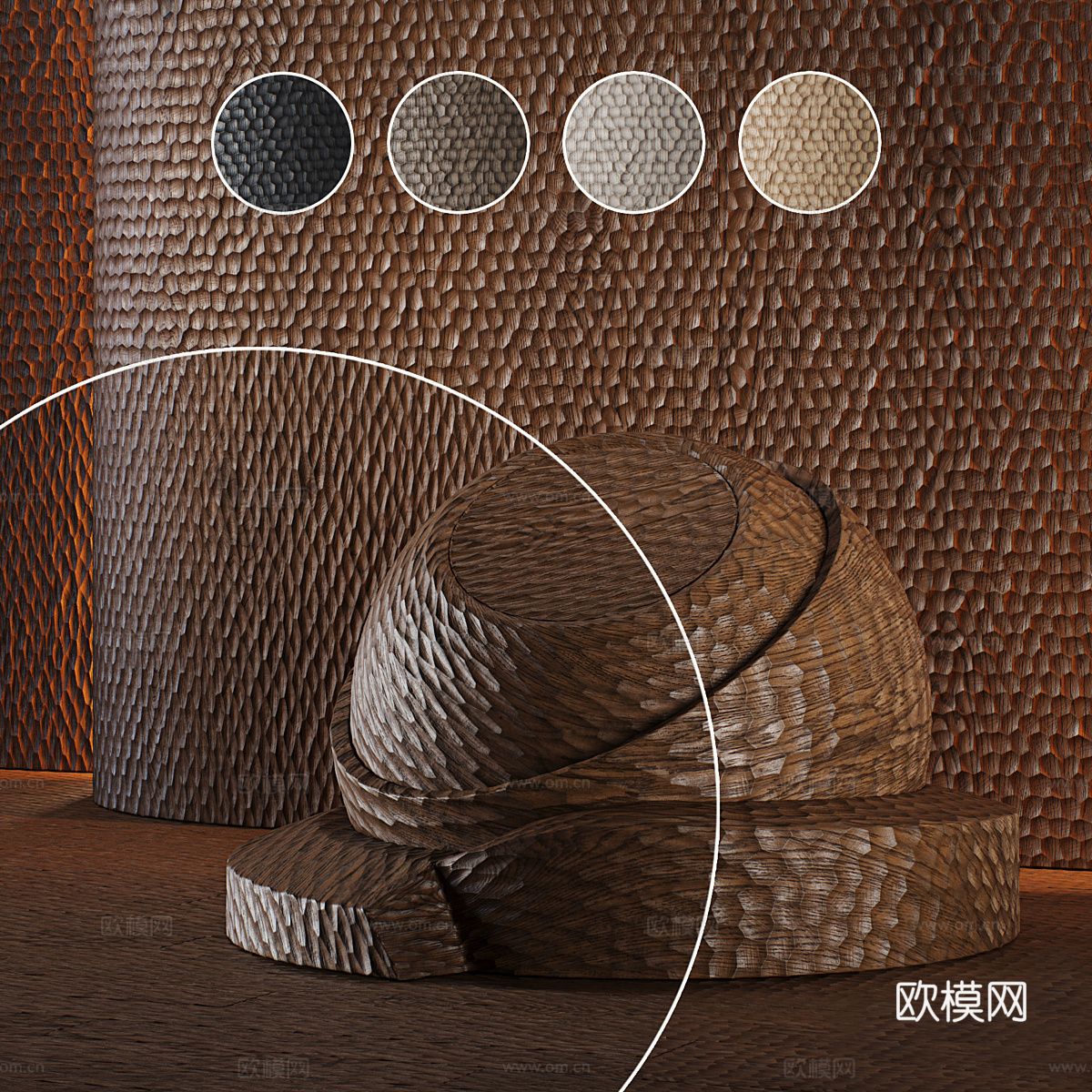 木质纹理套装3d模型