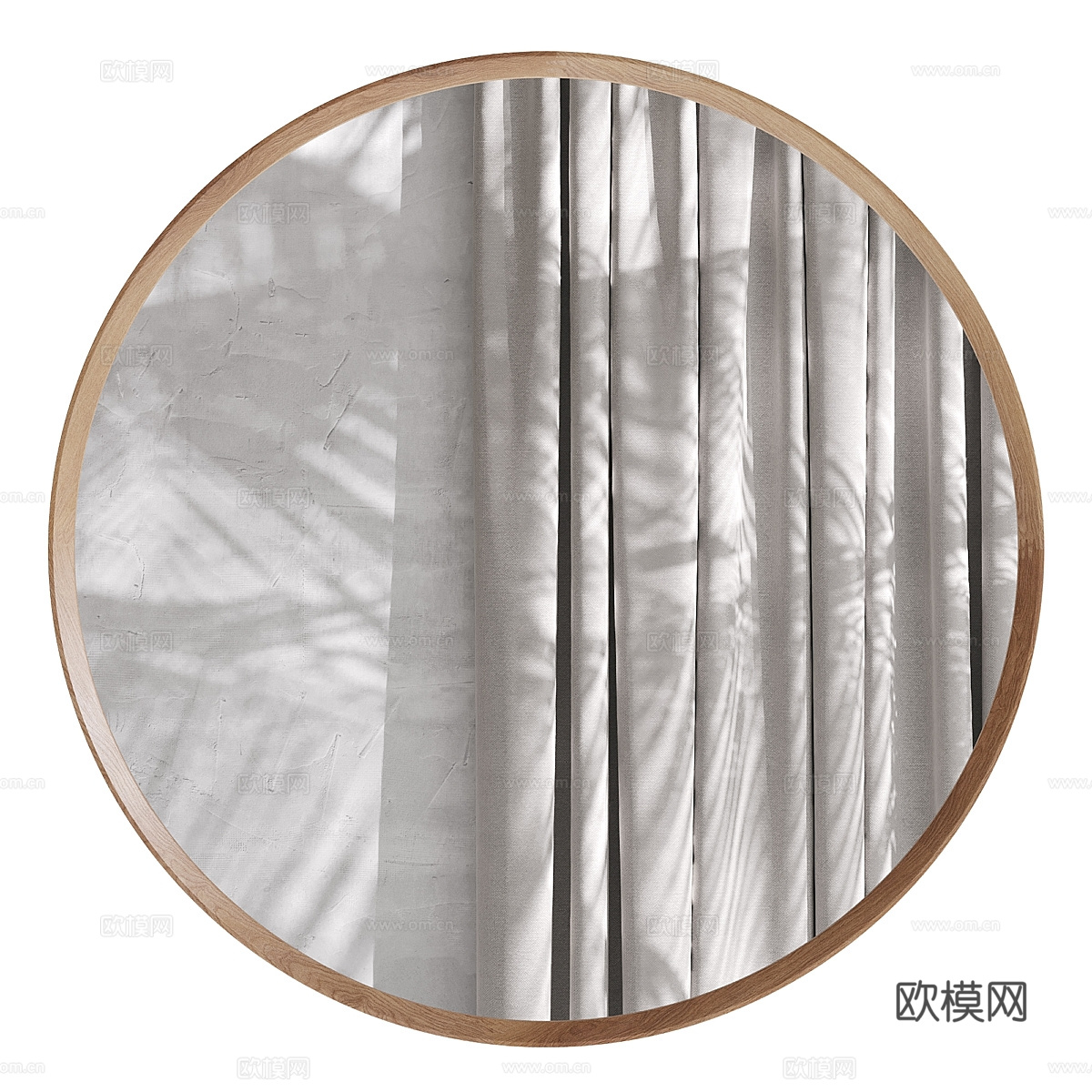 新中式侘寂装饰镜子3d模型