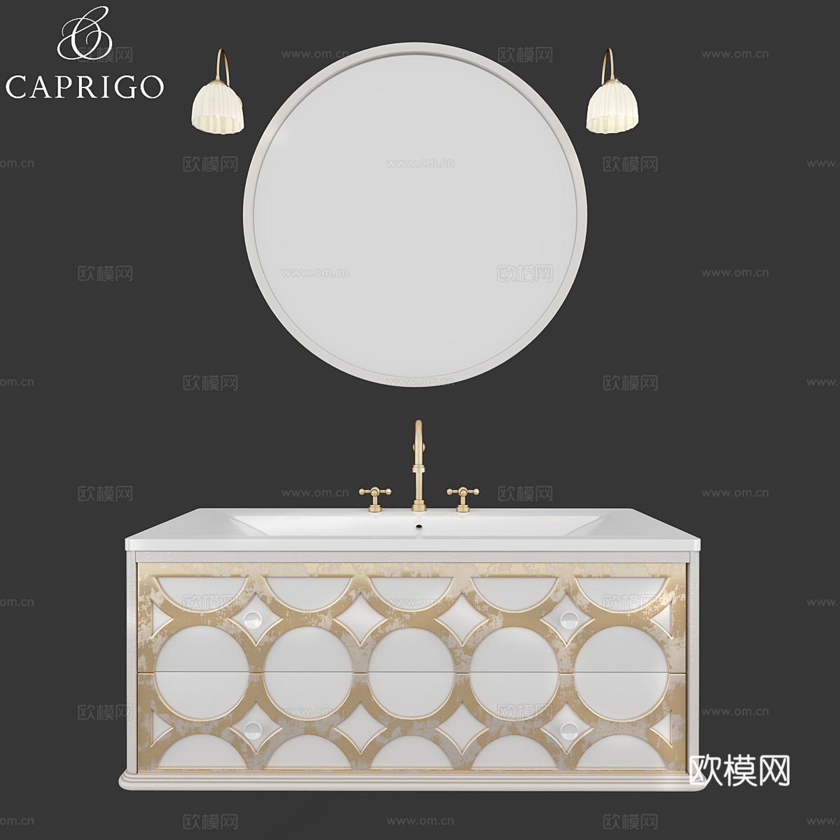 现代洗手台3d模型