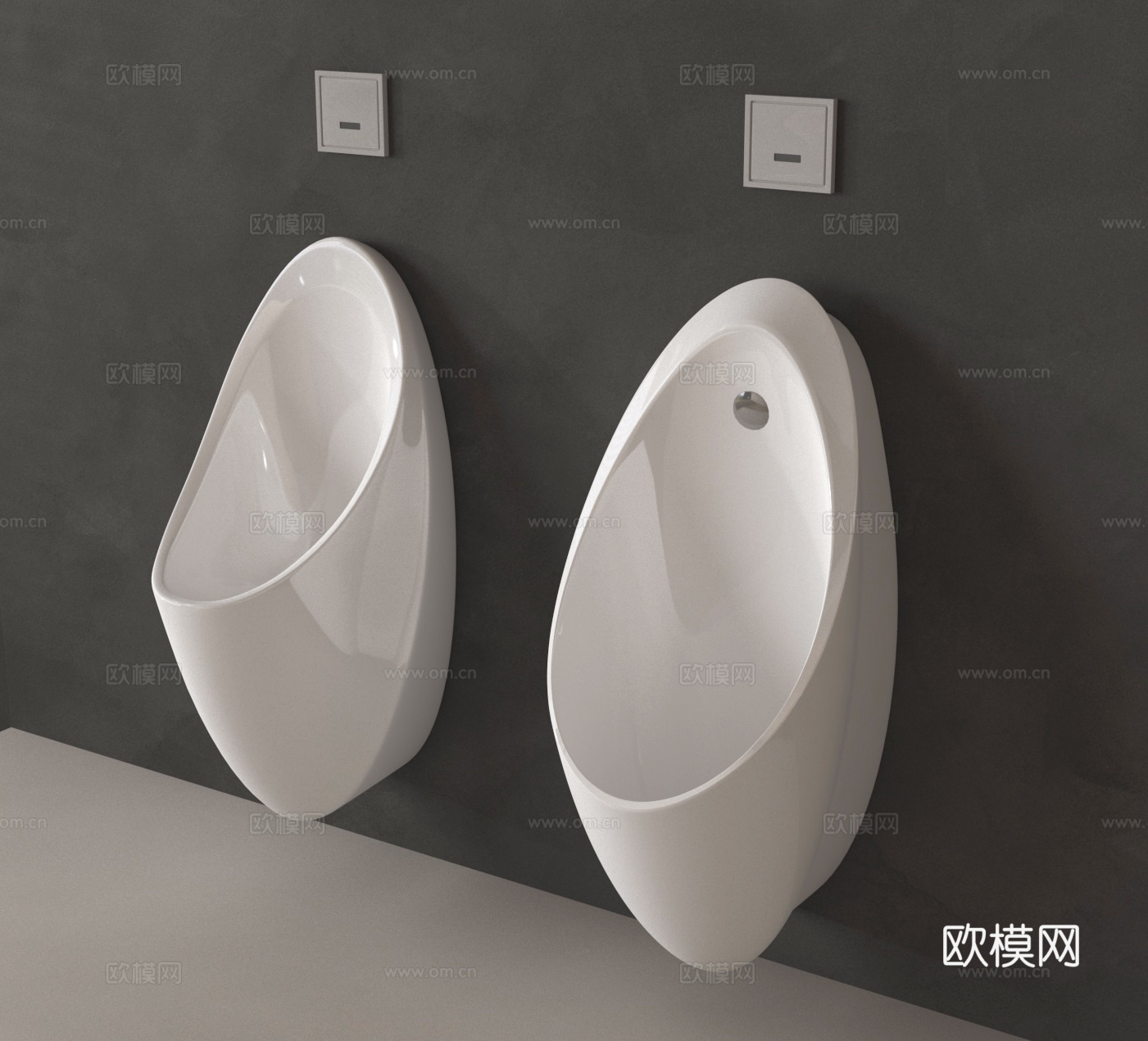 小便斗 小便器 小便池 尿斗su模型