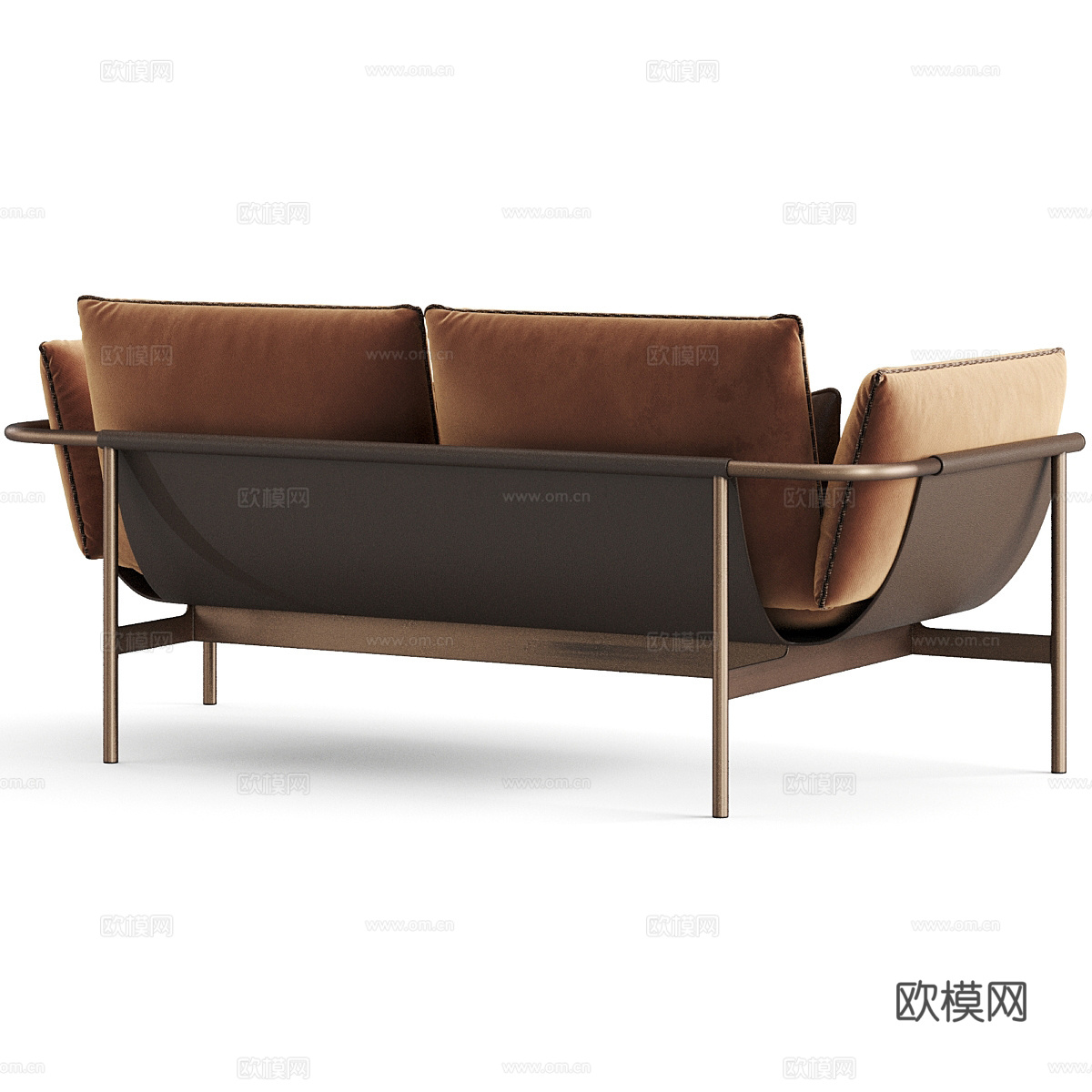 现代双人沙发 布艺沙发 休闲沙发3d模型