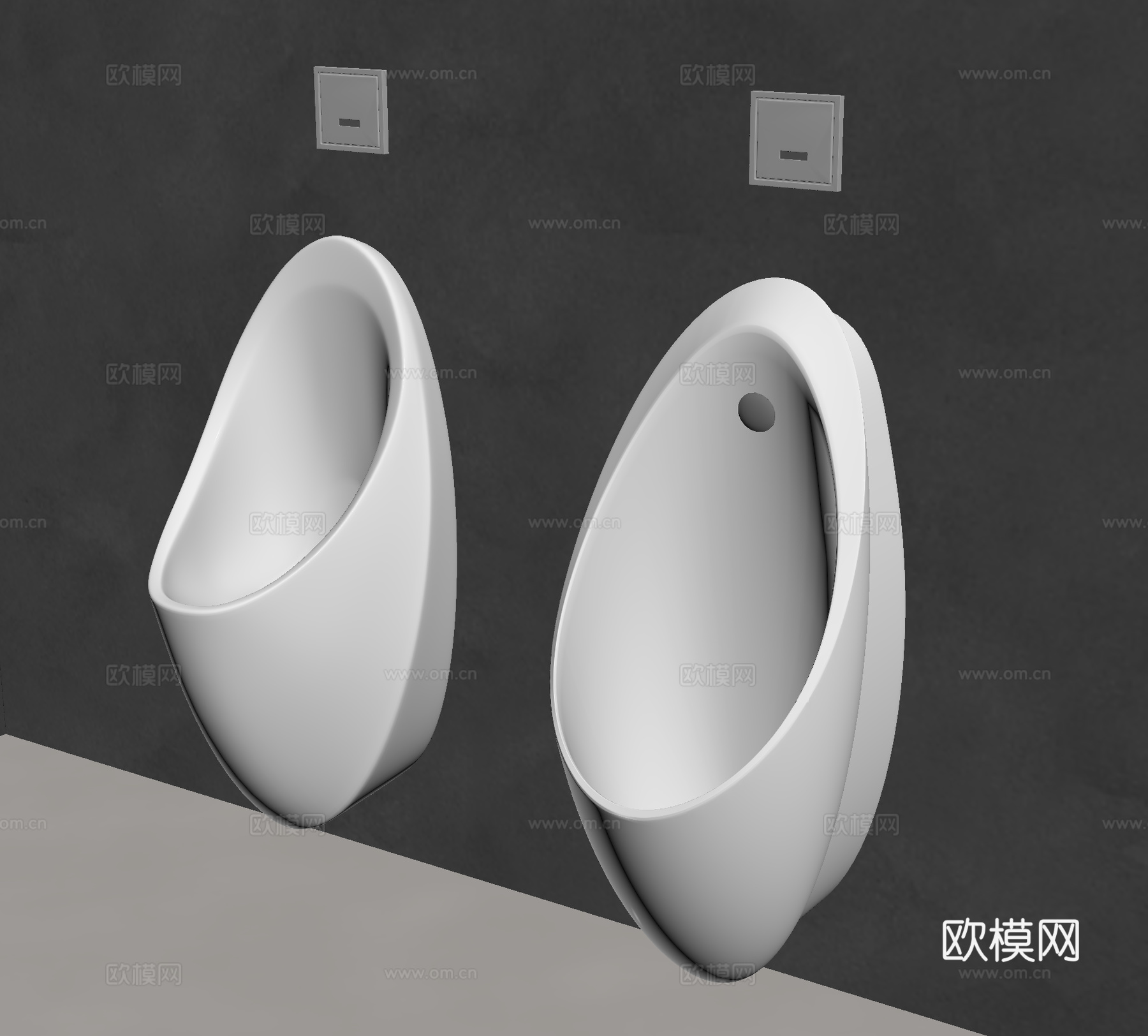 小便斗 小便器 小便池 尿斗su模型