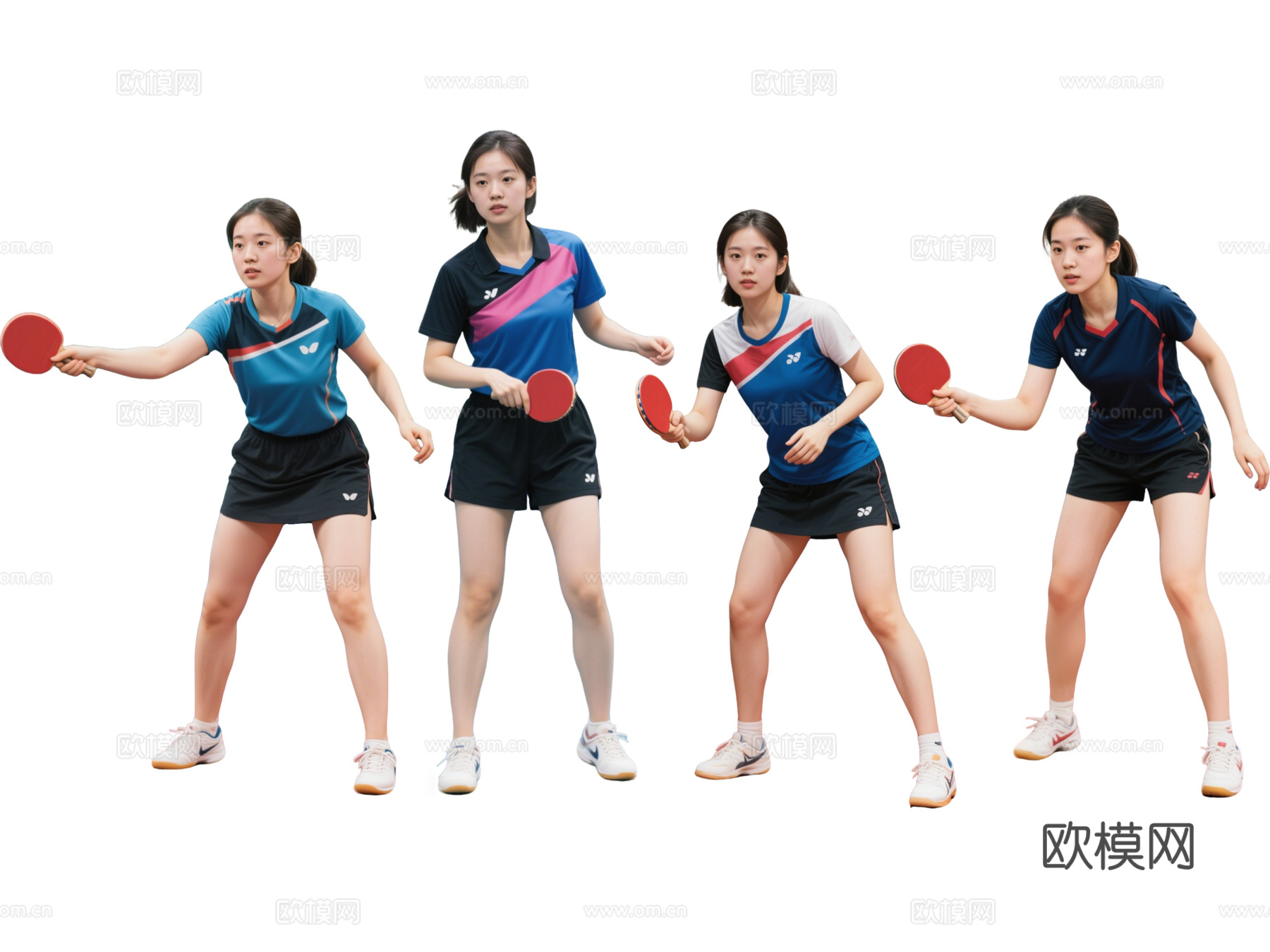 PS免抠运动人 乒乓球人物 乒乓球运动 乒乓球美女 运动人物
