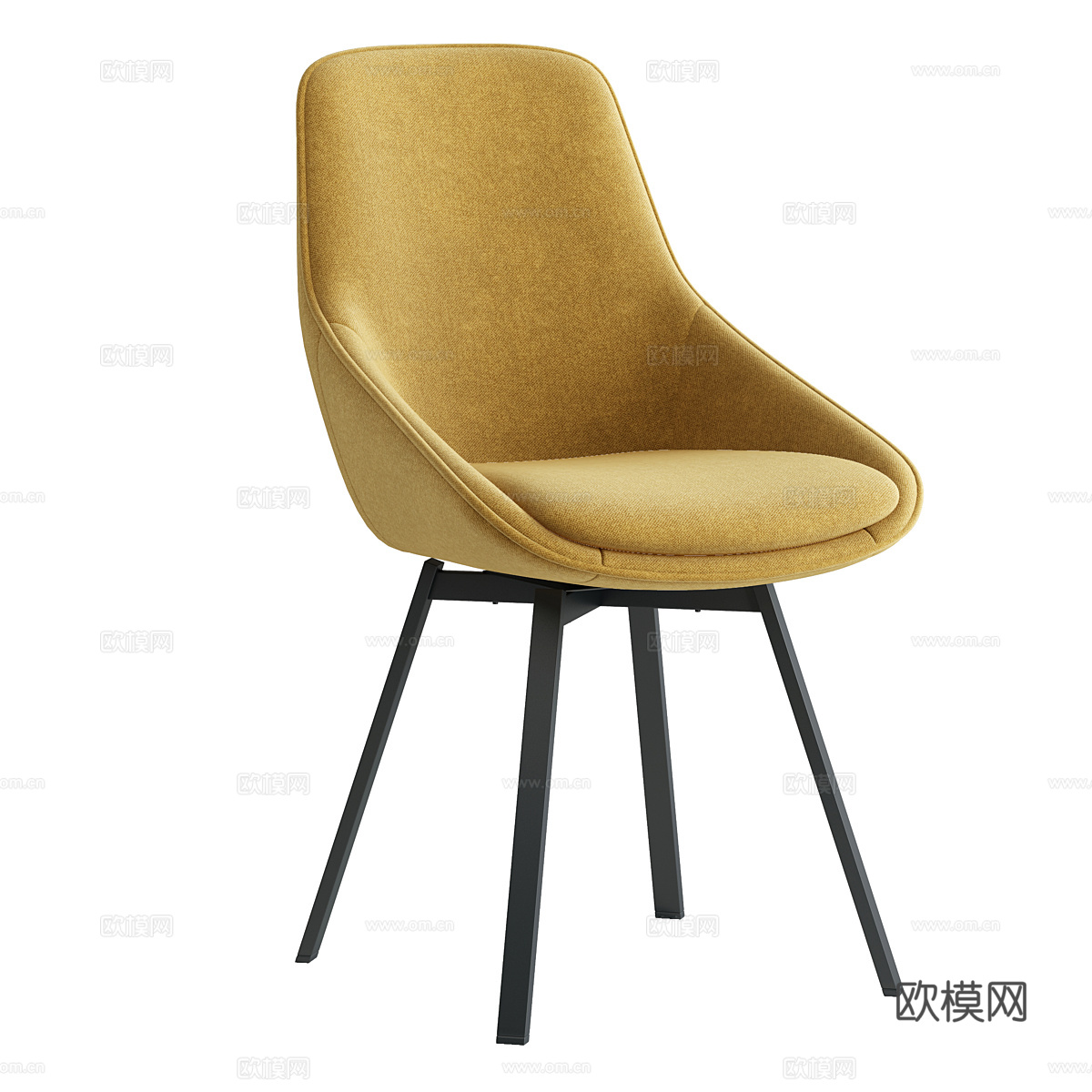 现代意式单椅3d模型