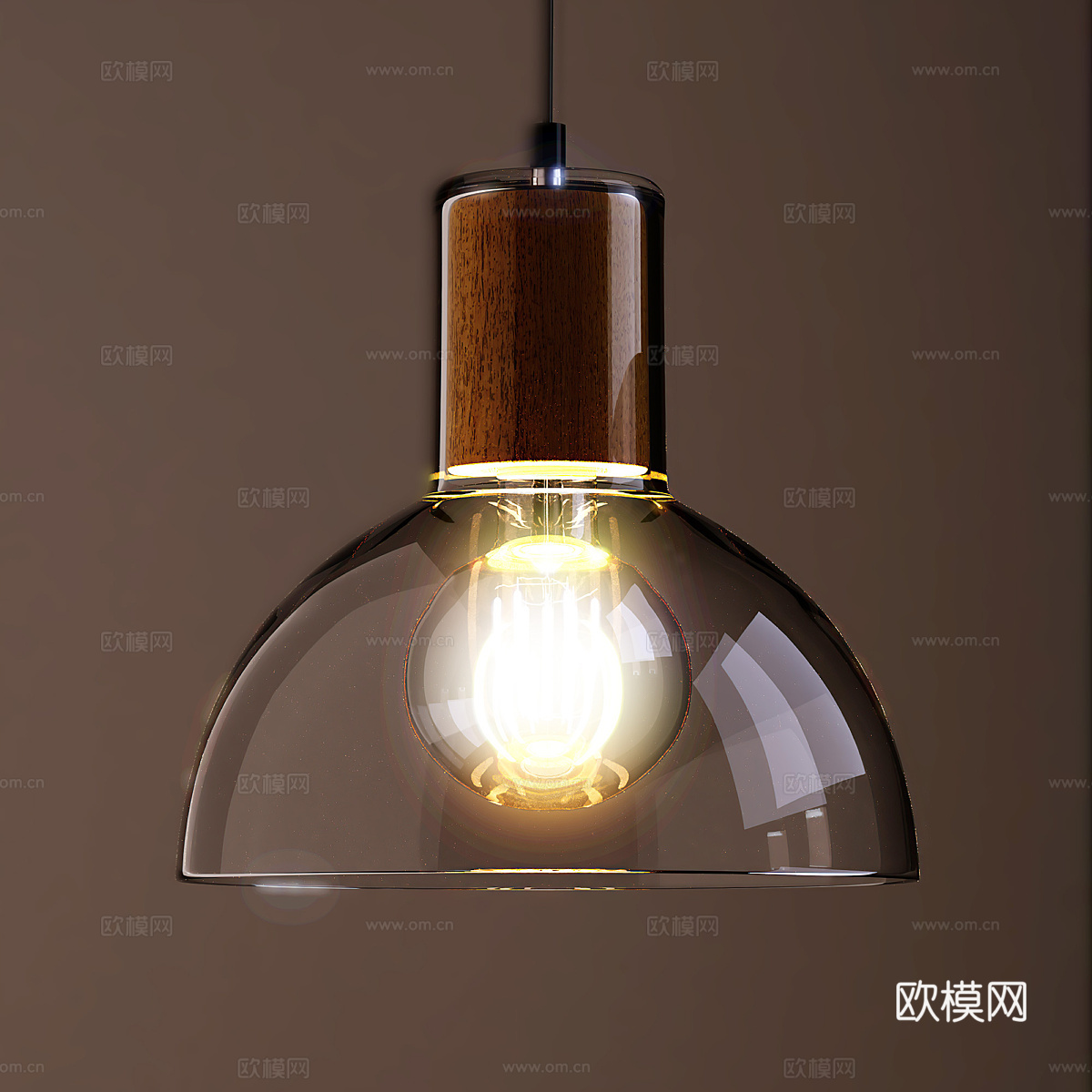 现代北欧装饰小吊灯3d模型