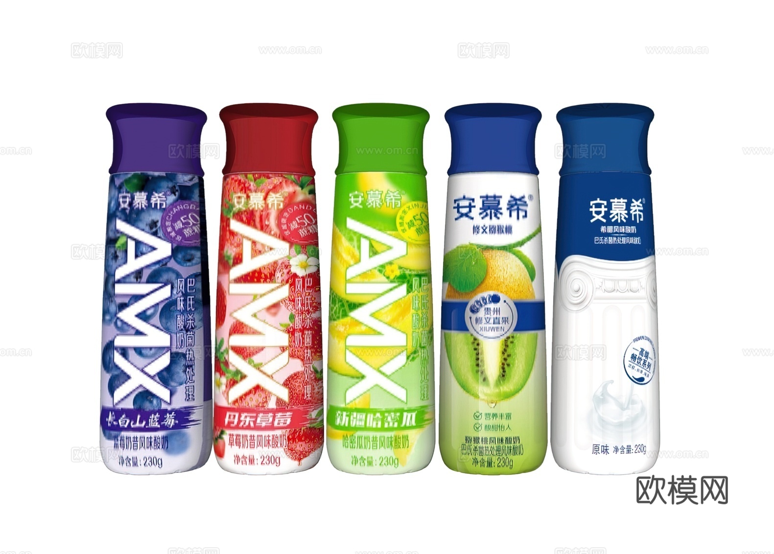 现代安慕希酸奶su模型