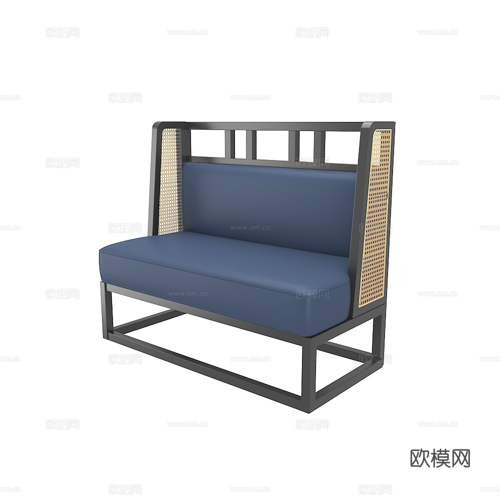 餐饮卡座3d模型
