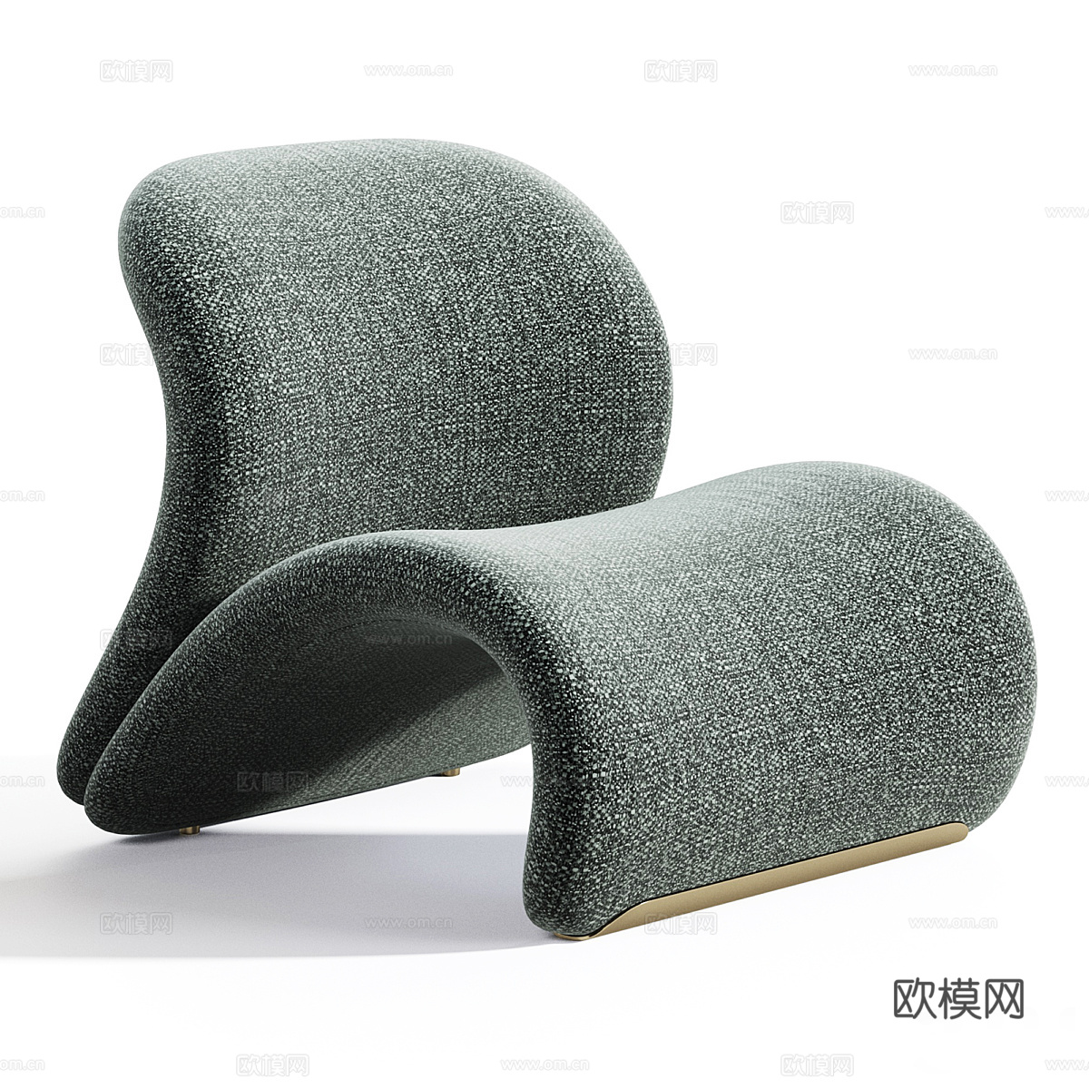 现代意式轻奢  Tresor 扶手椅3d模型