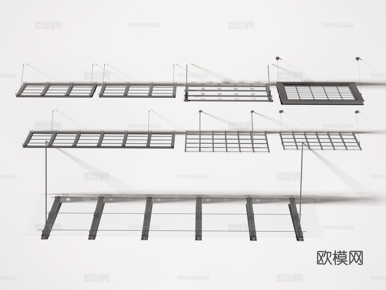 玻璃棚3d模型下载