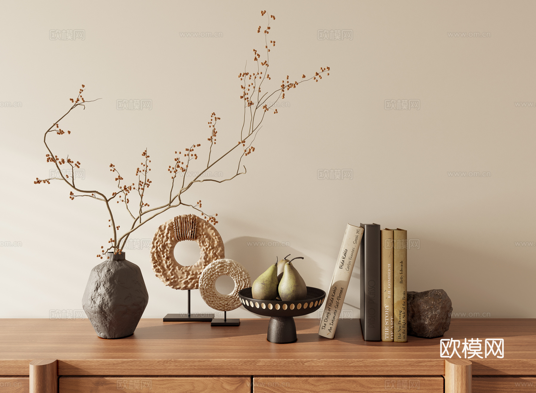 中古组合摆件花瓶su模型