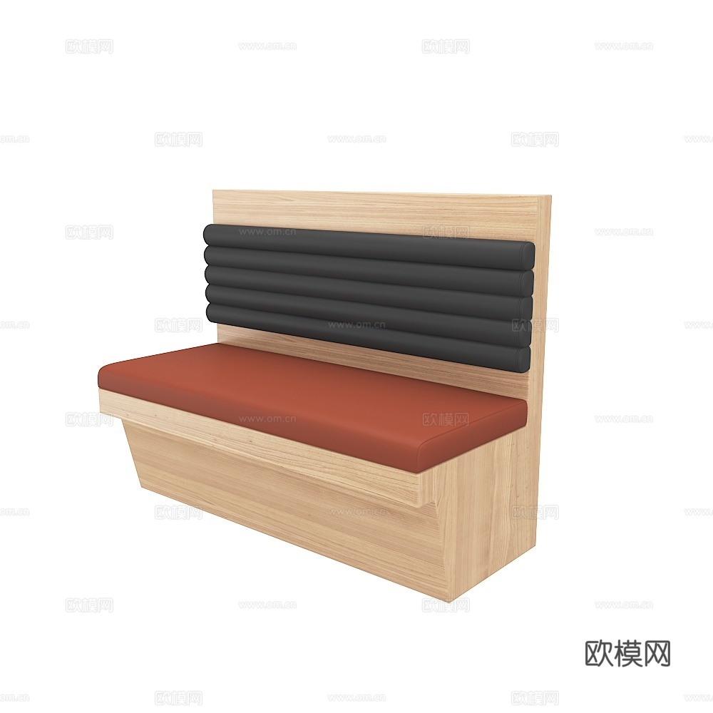 餐饮卡座3d模型
