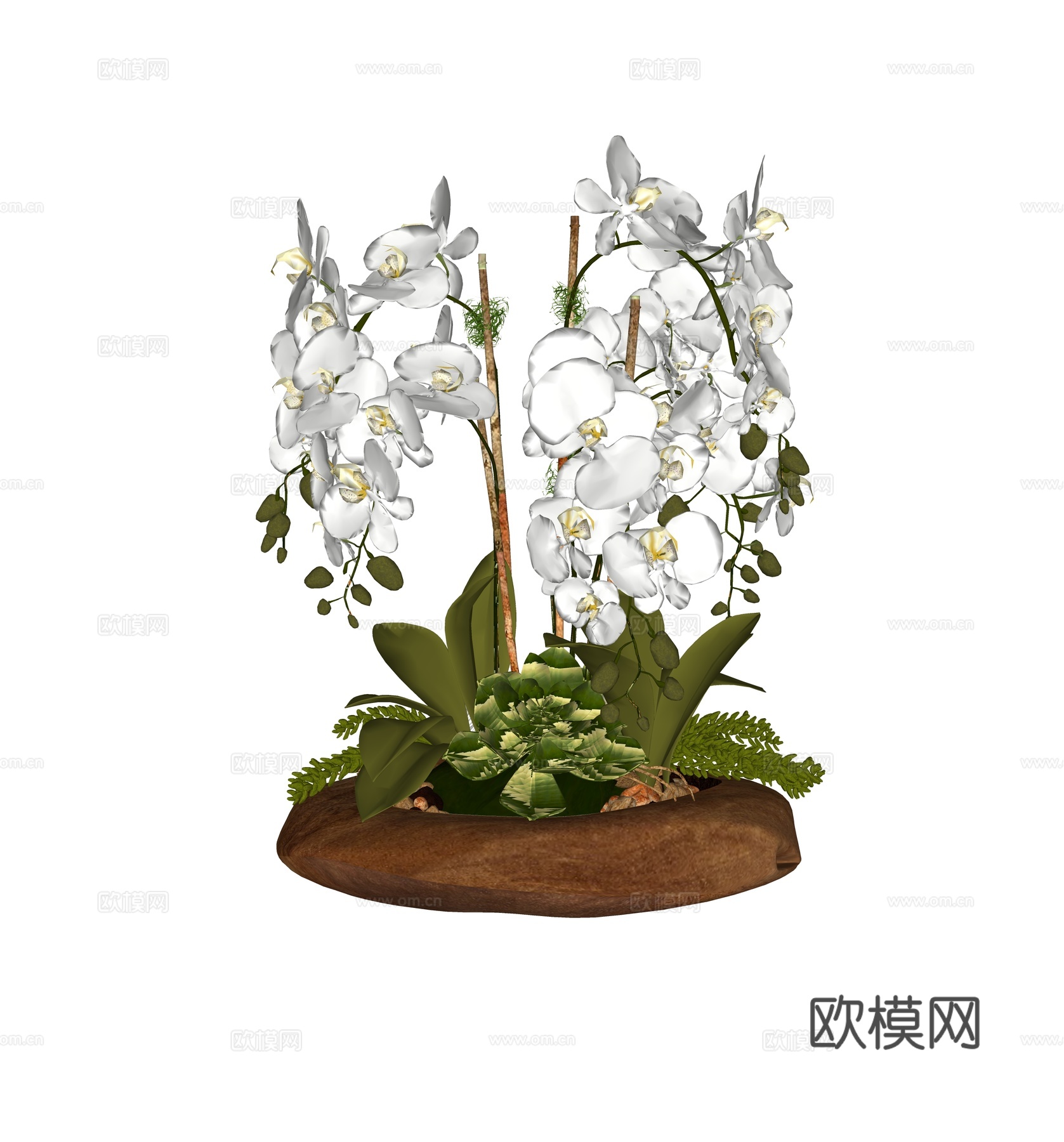 现代花艺盆栽su模型