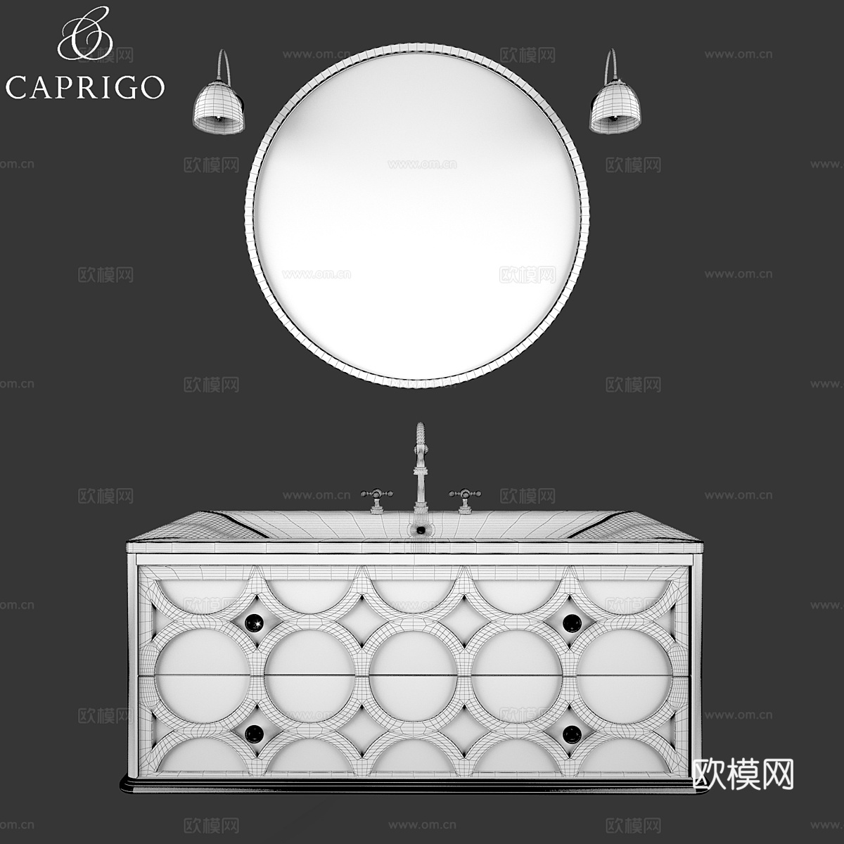 现代洗手台3d模型