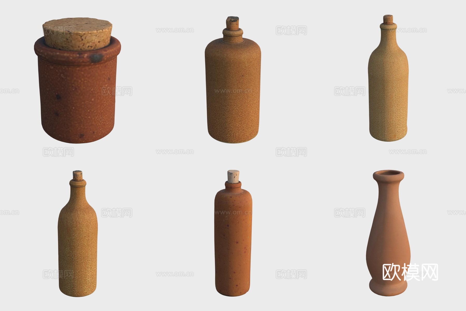 古代瓷器陶器酒壶酒瓶3d模型