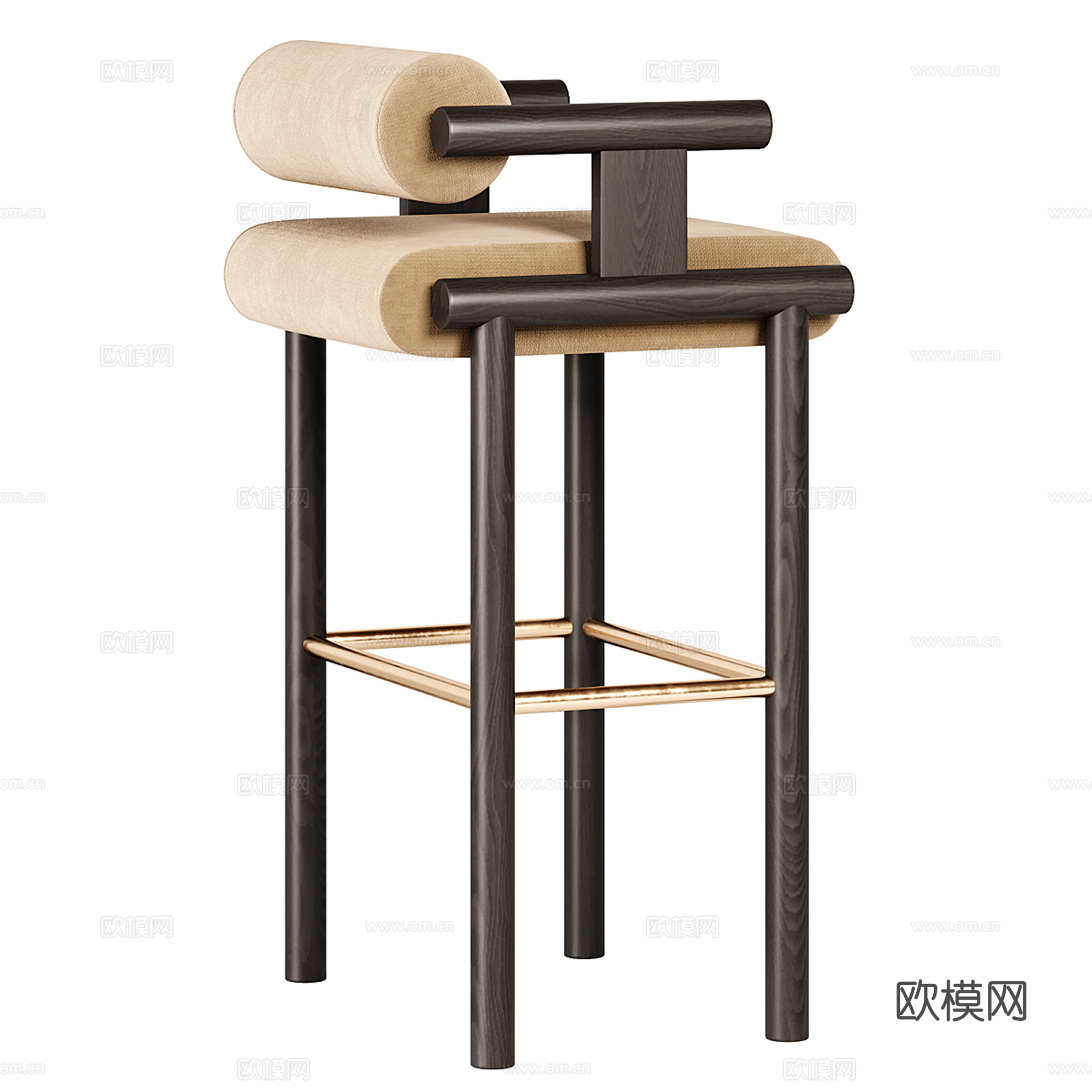 现代吧台吧凳su模型