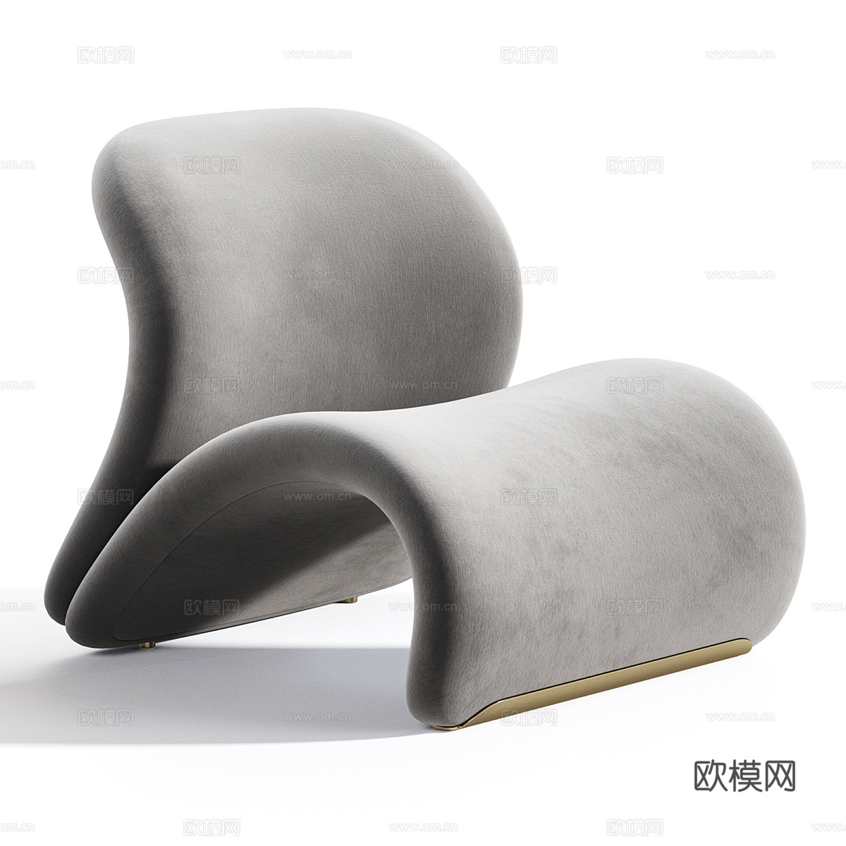 现代意式轻奢  Tresor 扶手椅3d模型