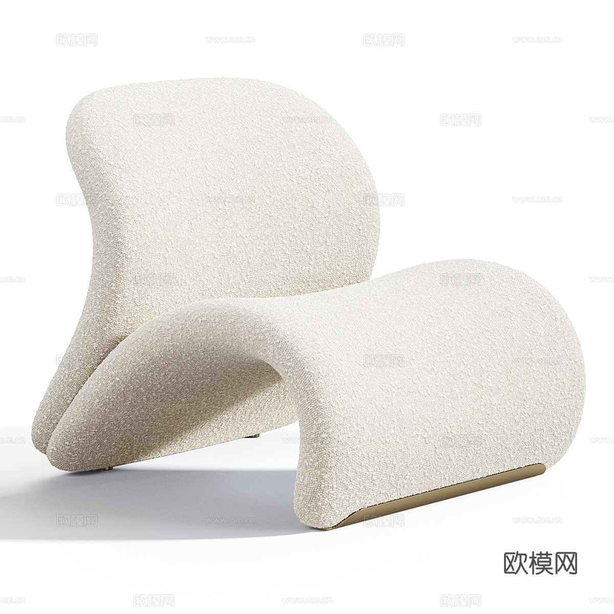 现代意式轻奢  Tresor 扶手椅3d模型