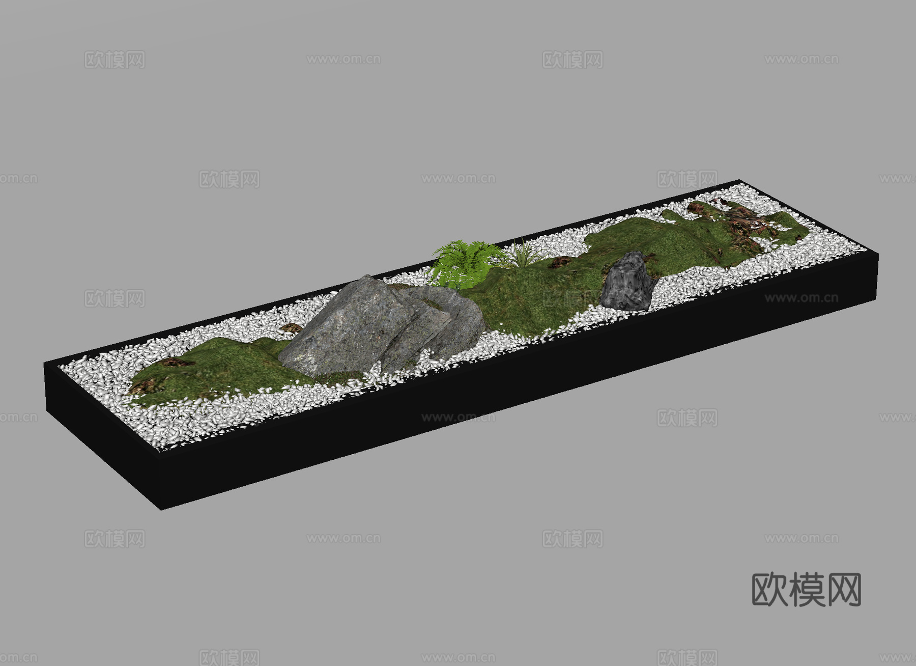 植物造景 石头造景 景观小品 庭院小品su模型