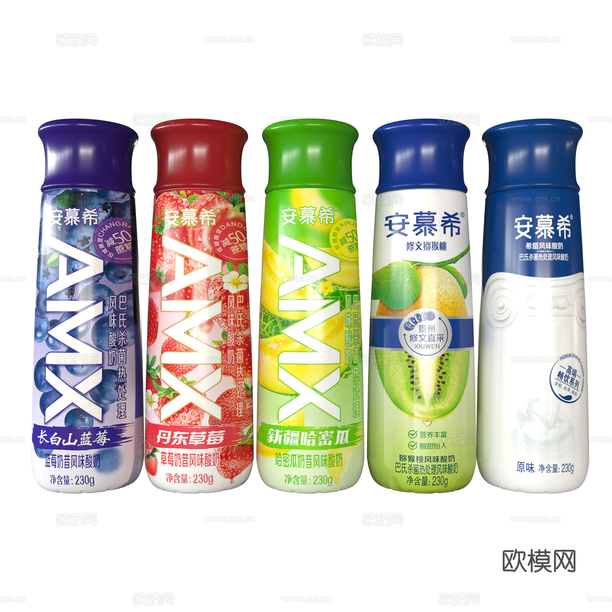现代安慕希酸奶su模型