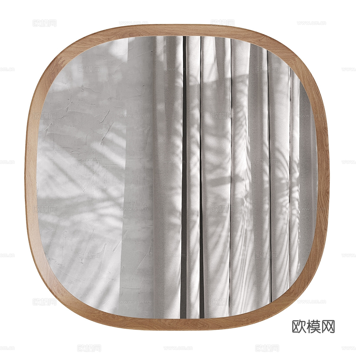 新中式侘寂装饰镜子3d模型
