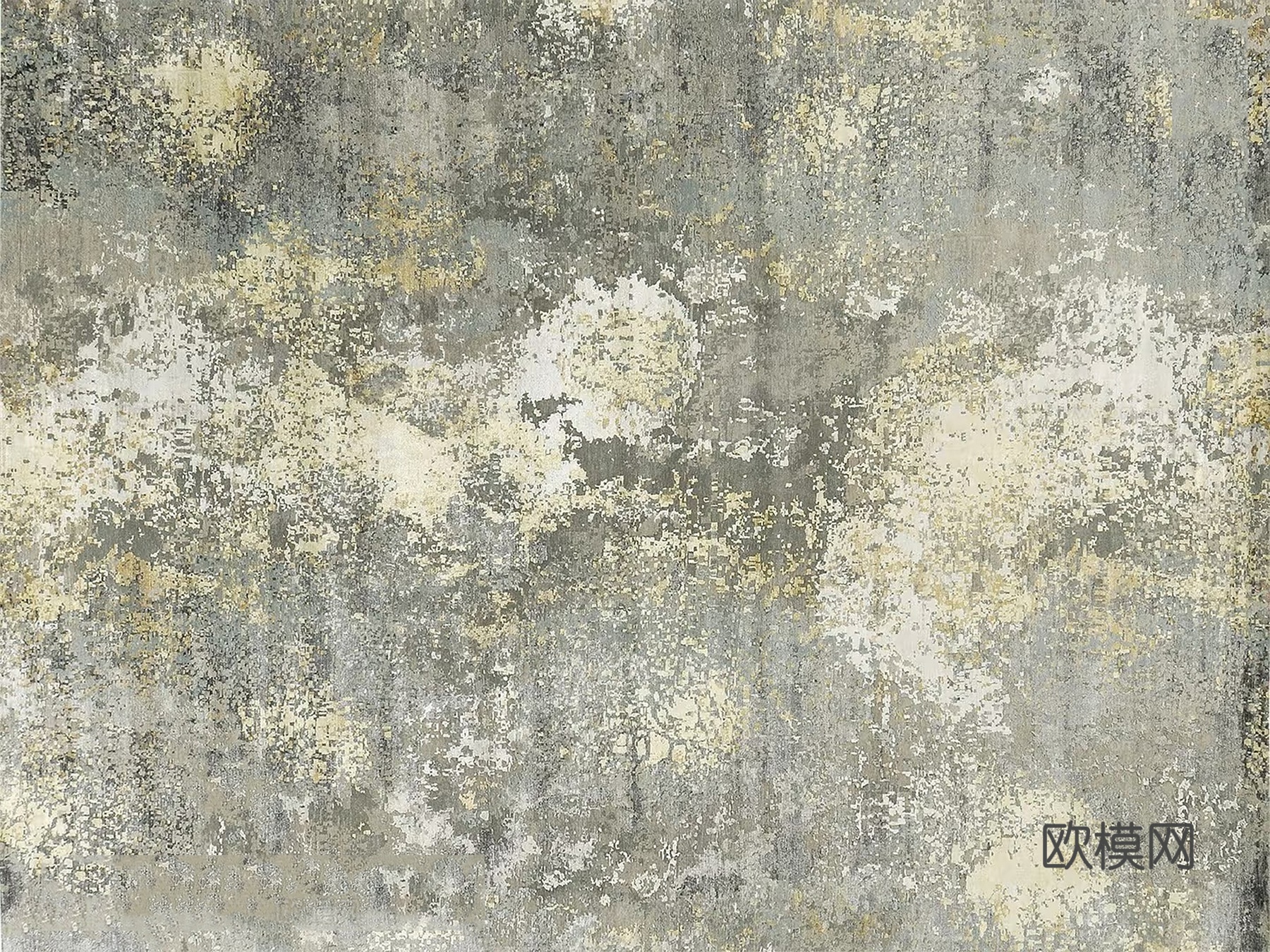 绿色系泼墨地毯