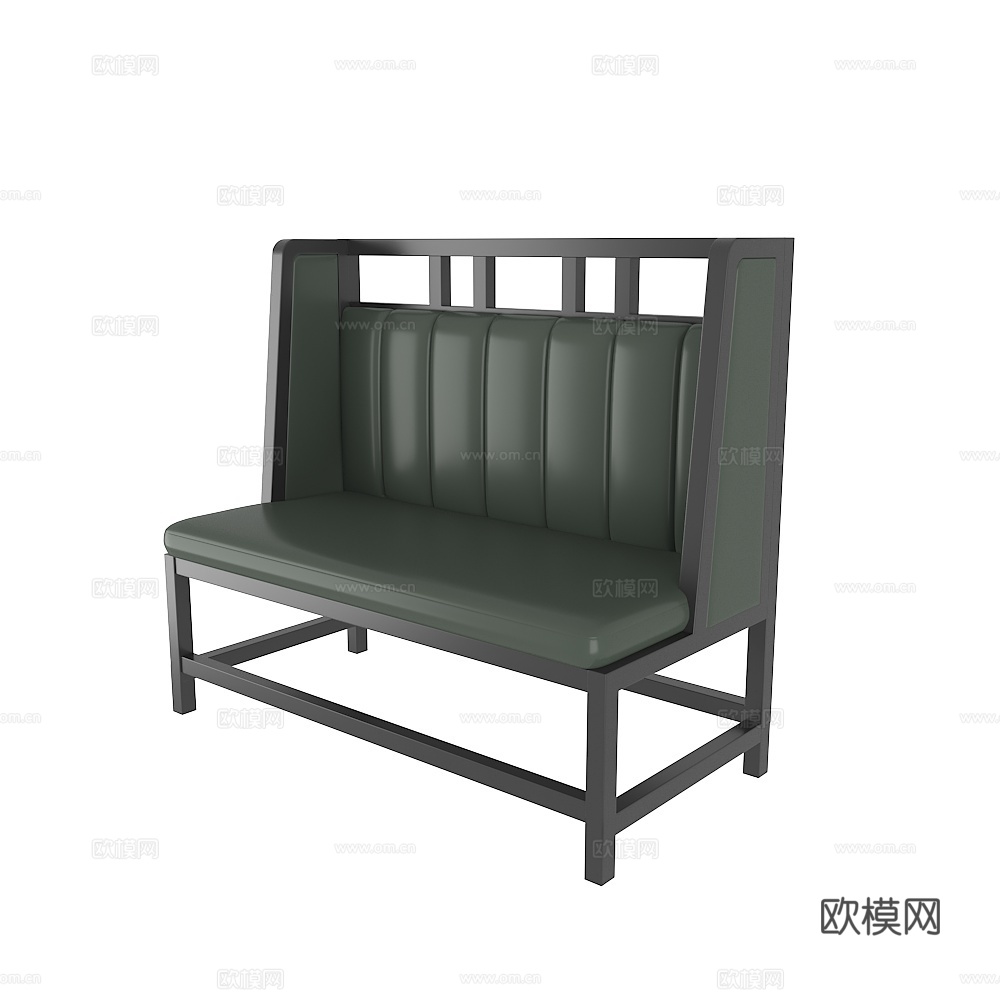 餐饮经典卡座3d模型