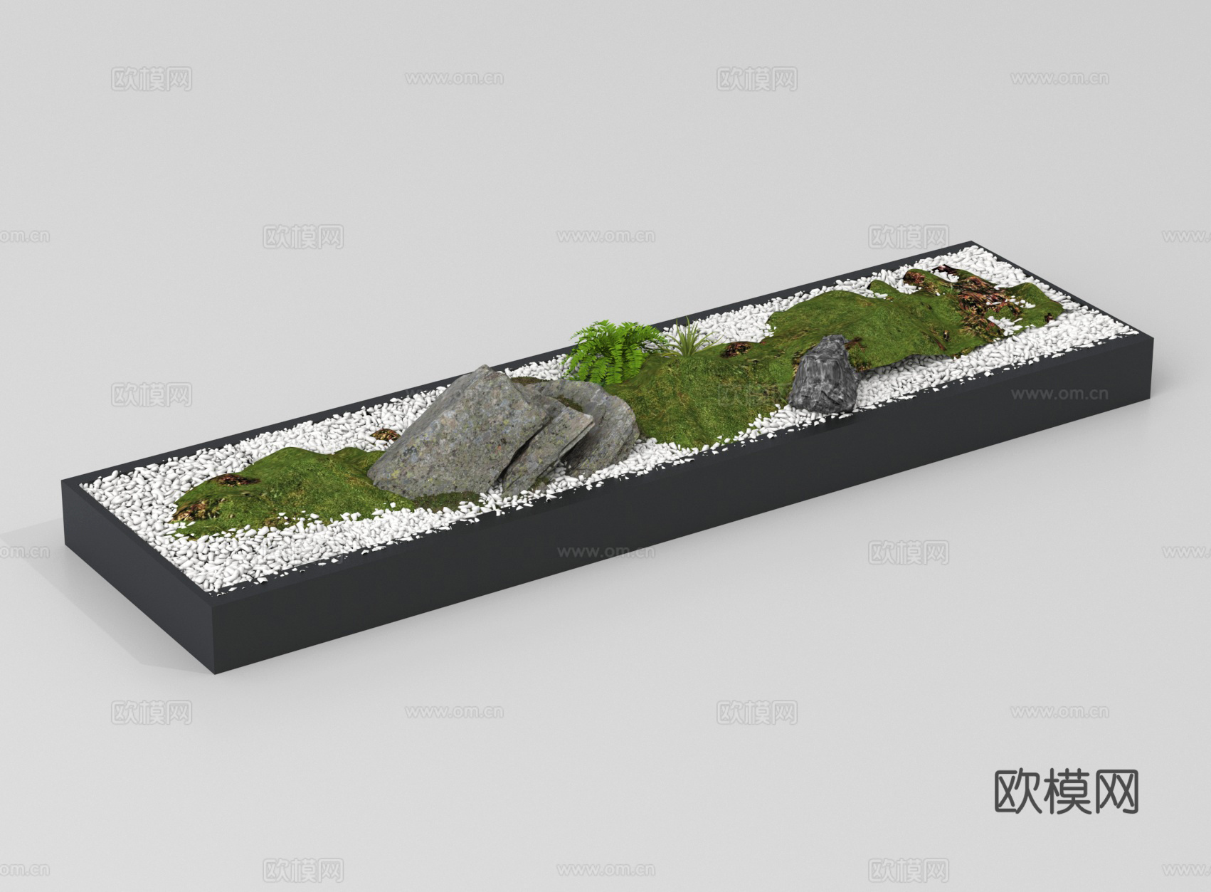 植物造景 石头造景 景观小品 庭院小品3d模型