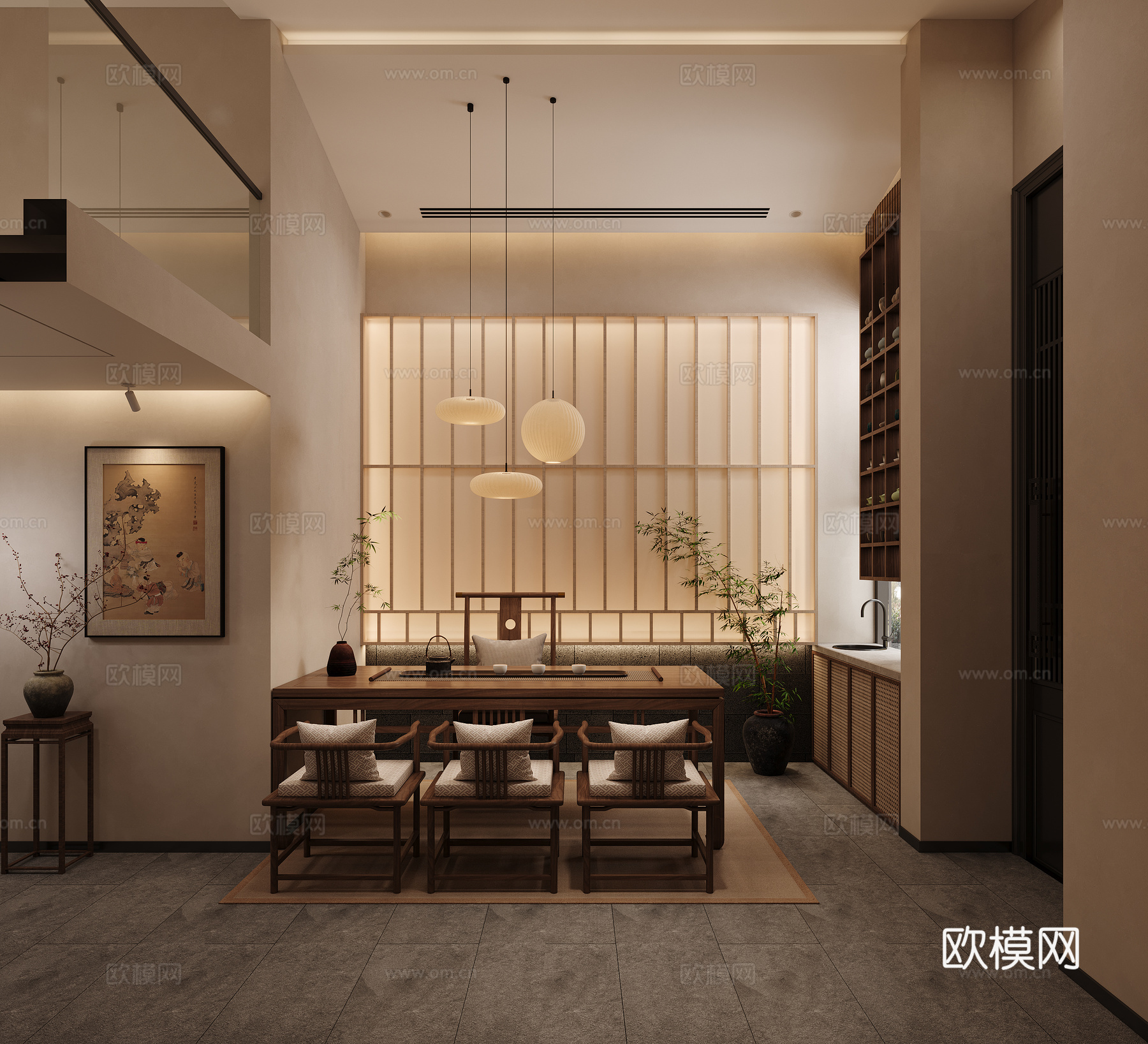 宋式茶室3d模型