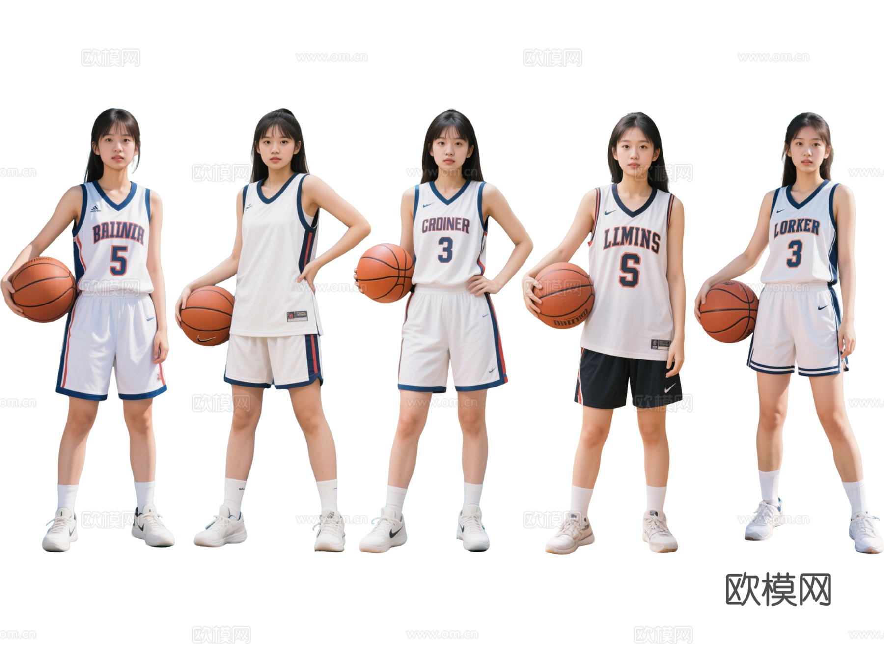 PS免抠运动人 儿童运动 儿童篮球 篮球运动 篮球少女