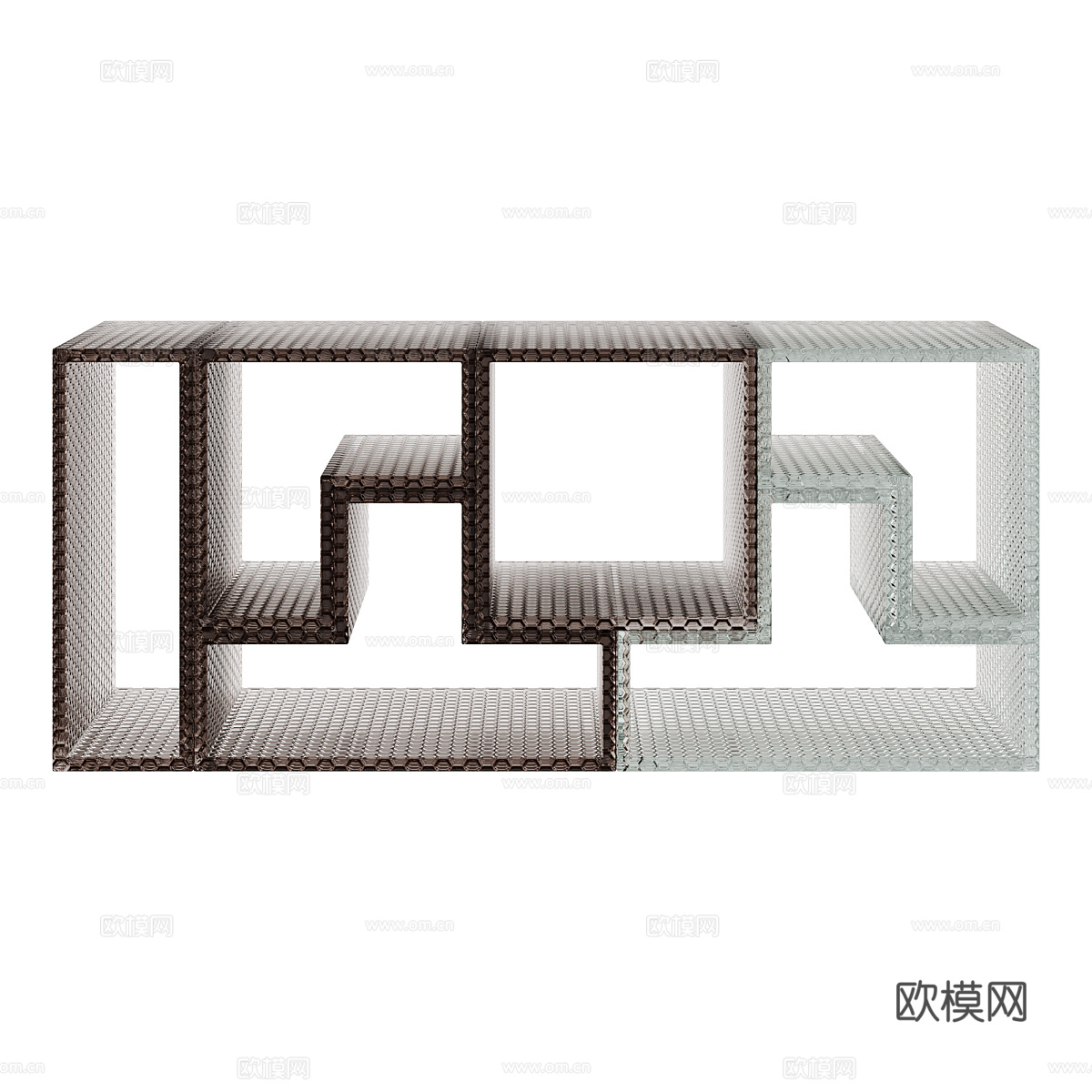 现代意式极简装饰书架3d模型