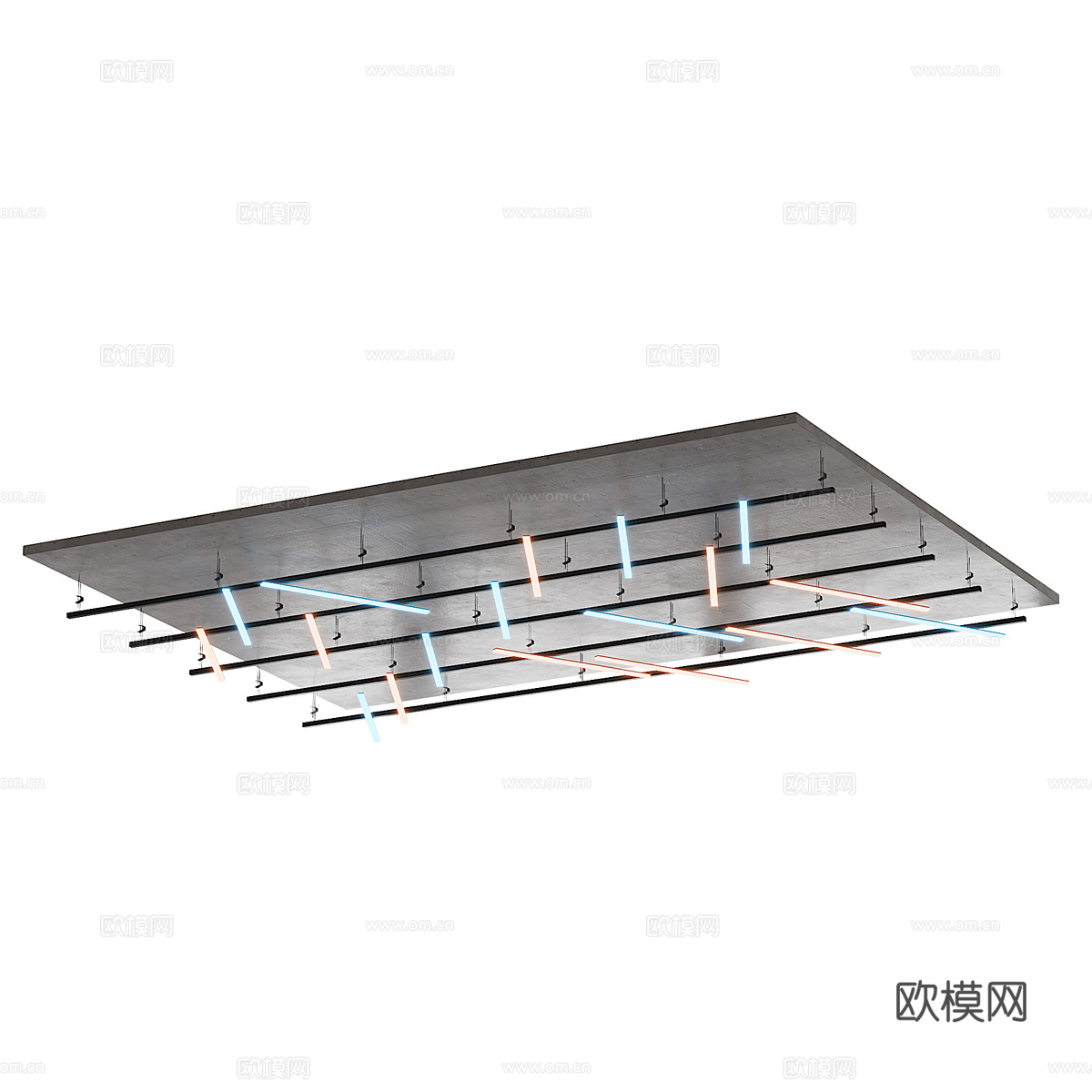 现代金属框架吊顶3d模型