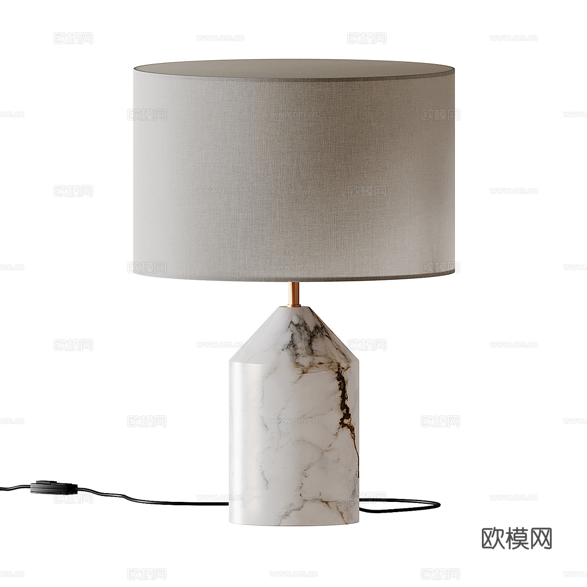 现代意式大理石台灯3d模型